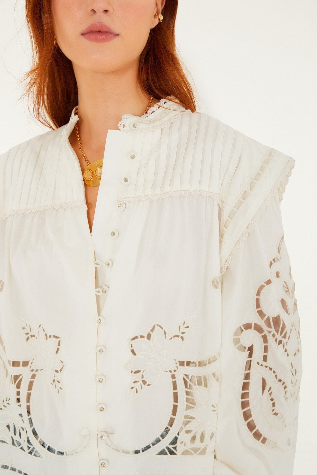 blusa richilieu blanco roto