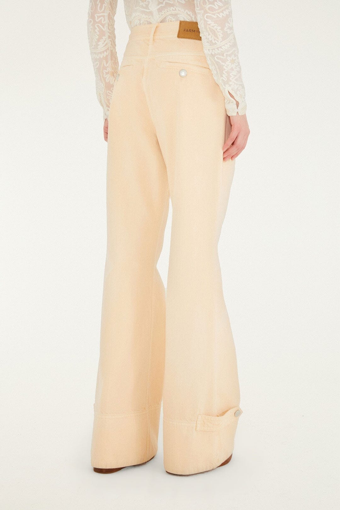 light pink flare pants