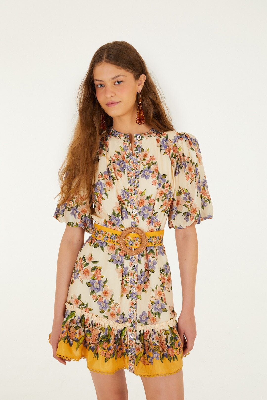 vestido mini hilo rayas arena