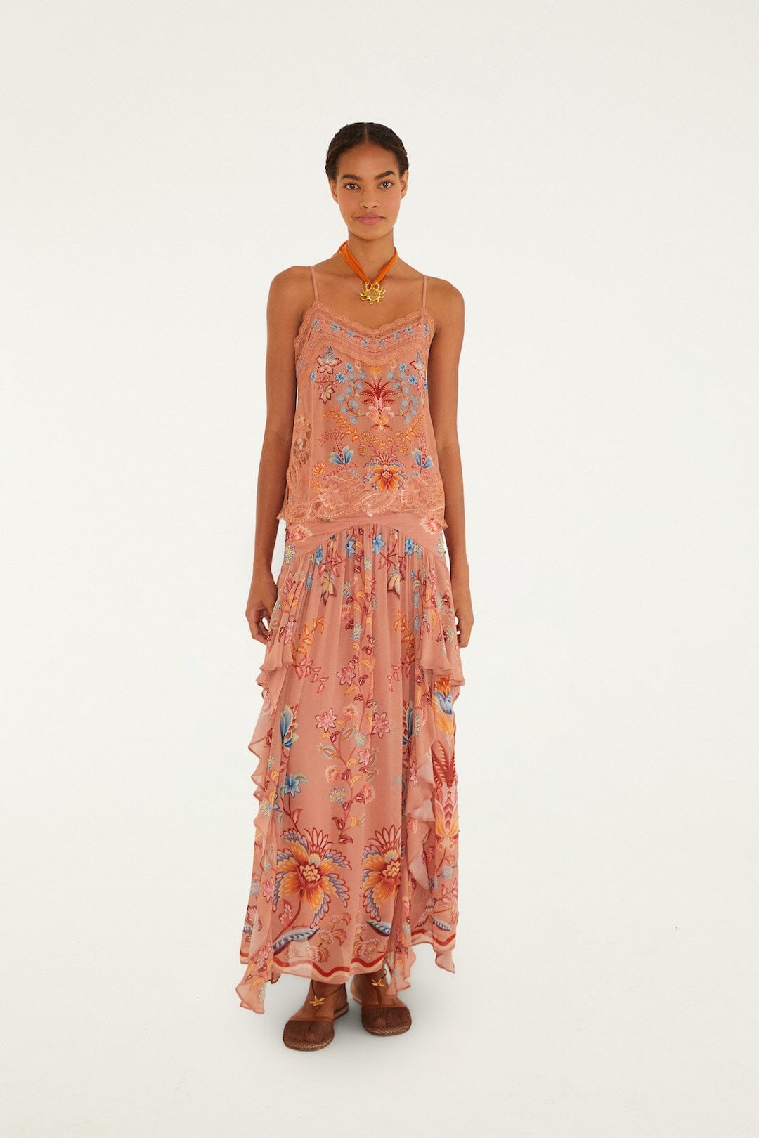 blusa boho enchance moca con lazos