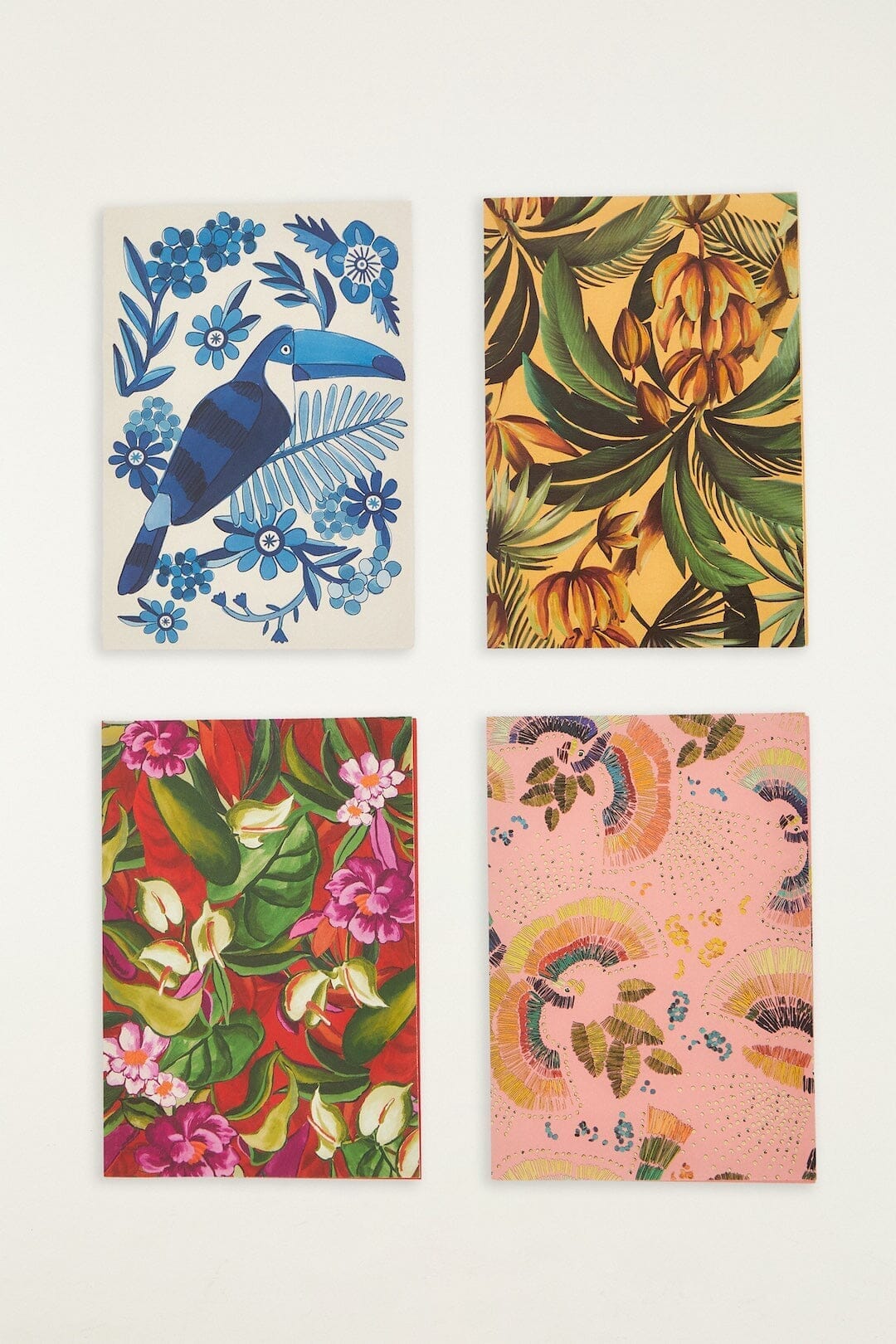tropical garden bright card set