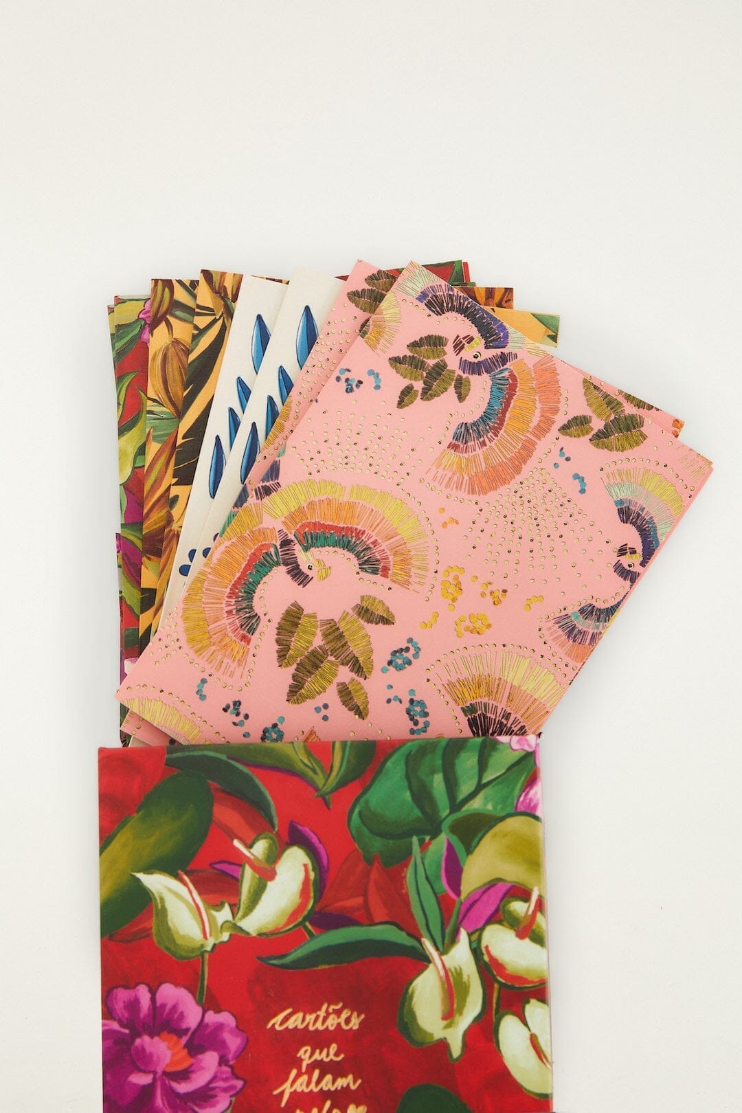 tropical garden bright card set