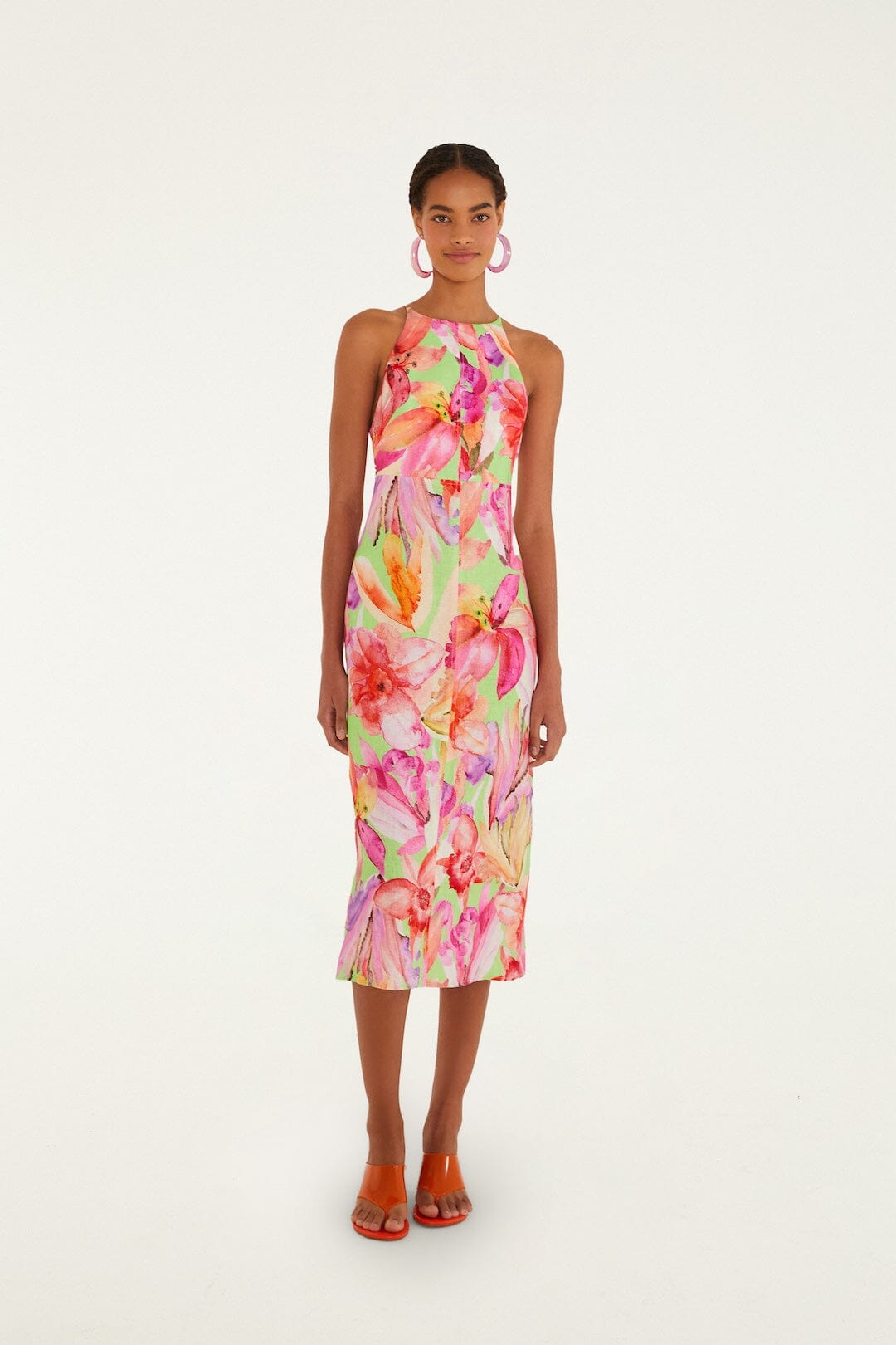Vestido Midi Multicolor Artsy Flora