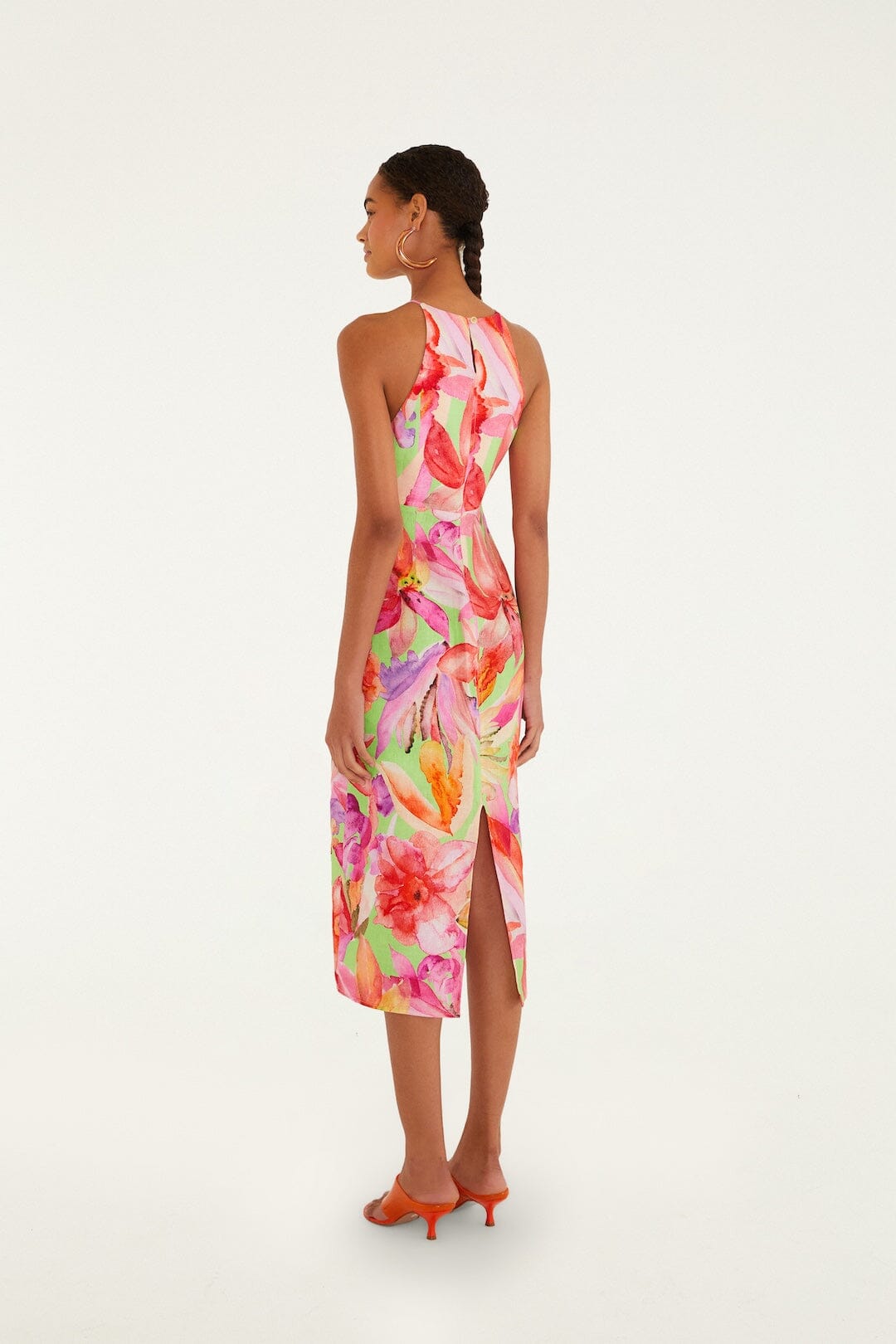 Vestido Midi Multicolor Artsy Flora
