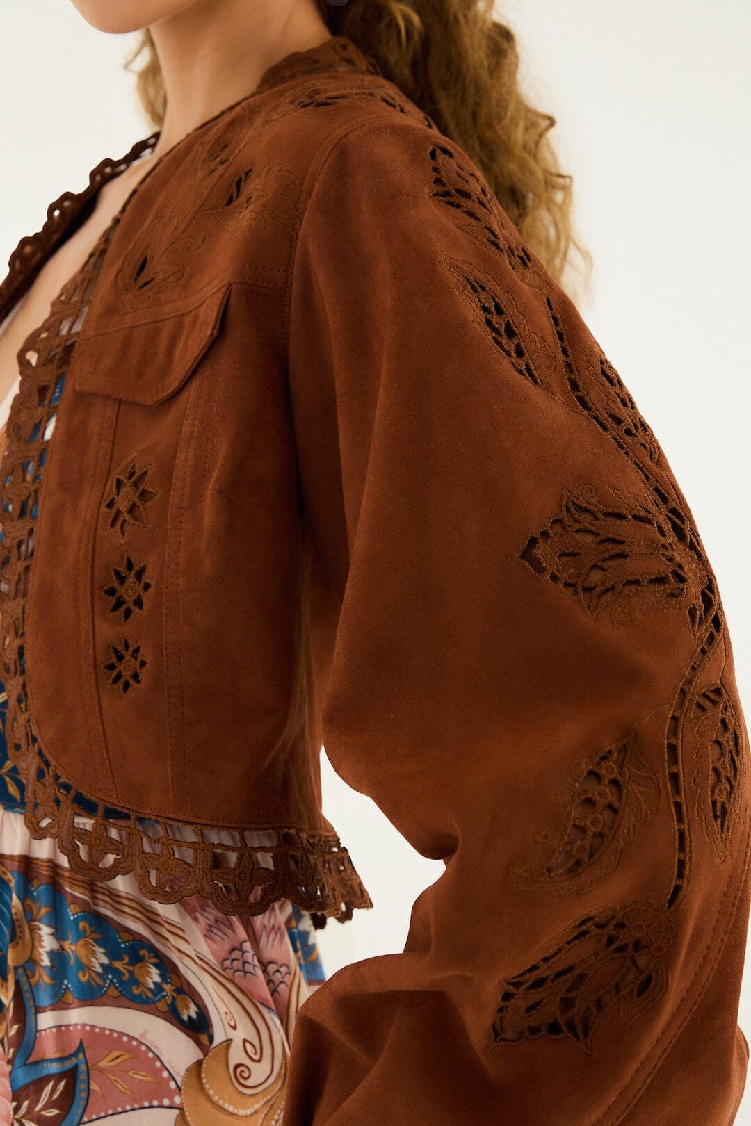 chaqueta de cuero richilieu caramelo