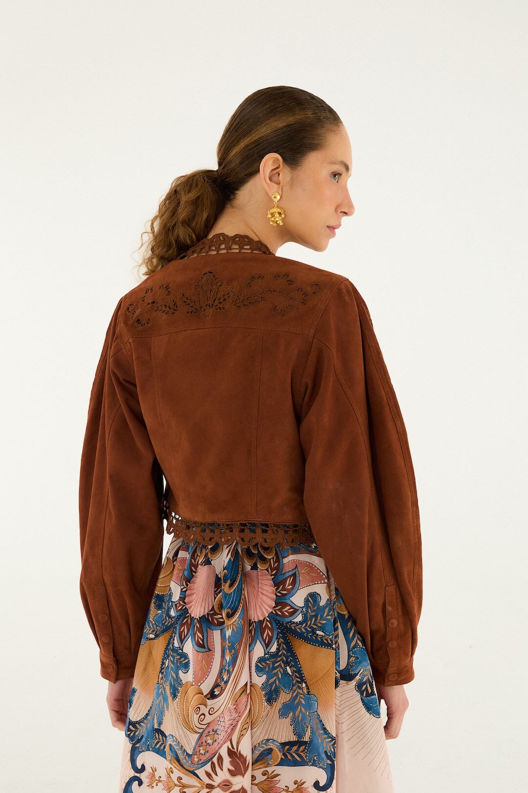 chaqueta de cuero richilieu caramelo