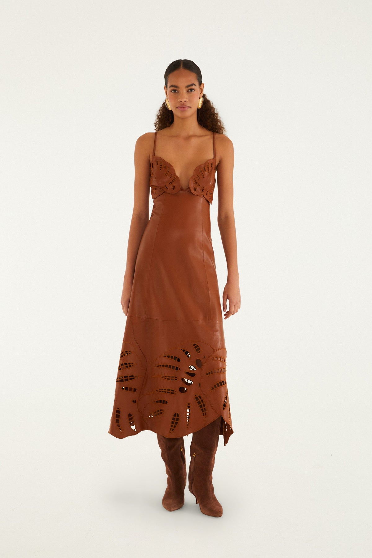 Vestido de Piel Café Montserra