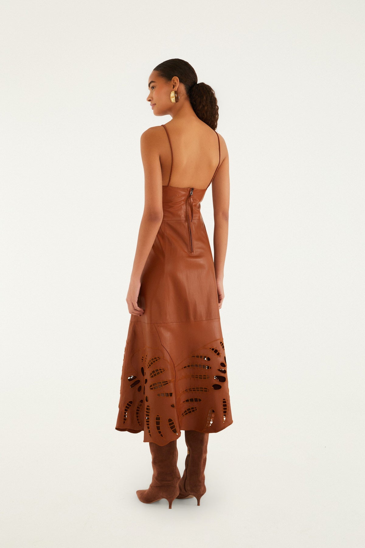 Vestido de Piel Café Montserra