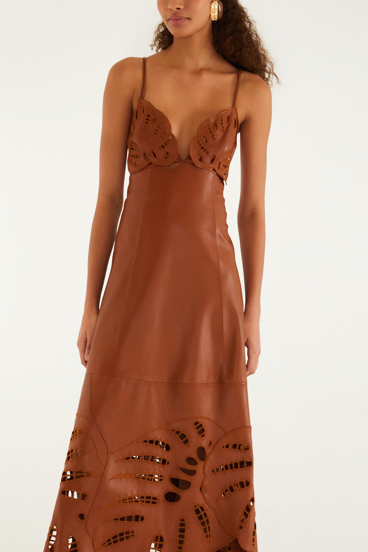 Vestido de Piel Café Montserra