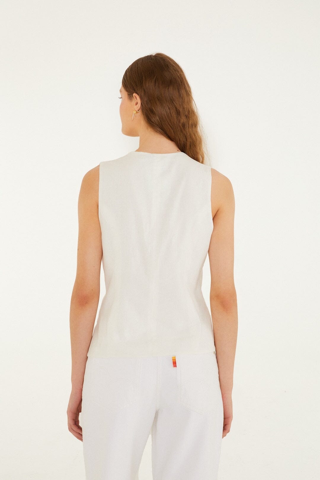blusa bordada blanco roto