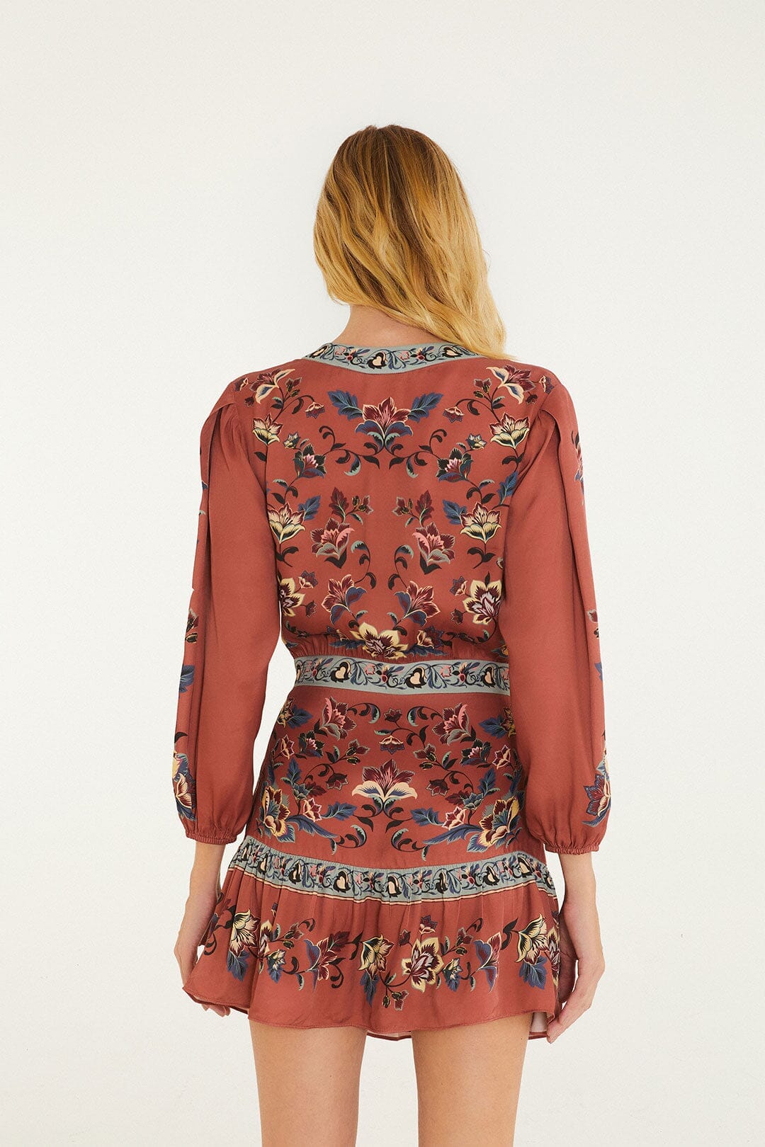 Mini vestido cruzado Floral Beauty Tapestry