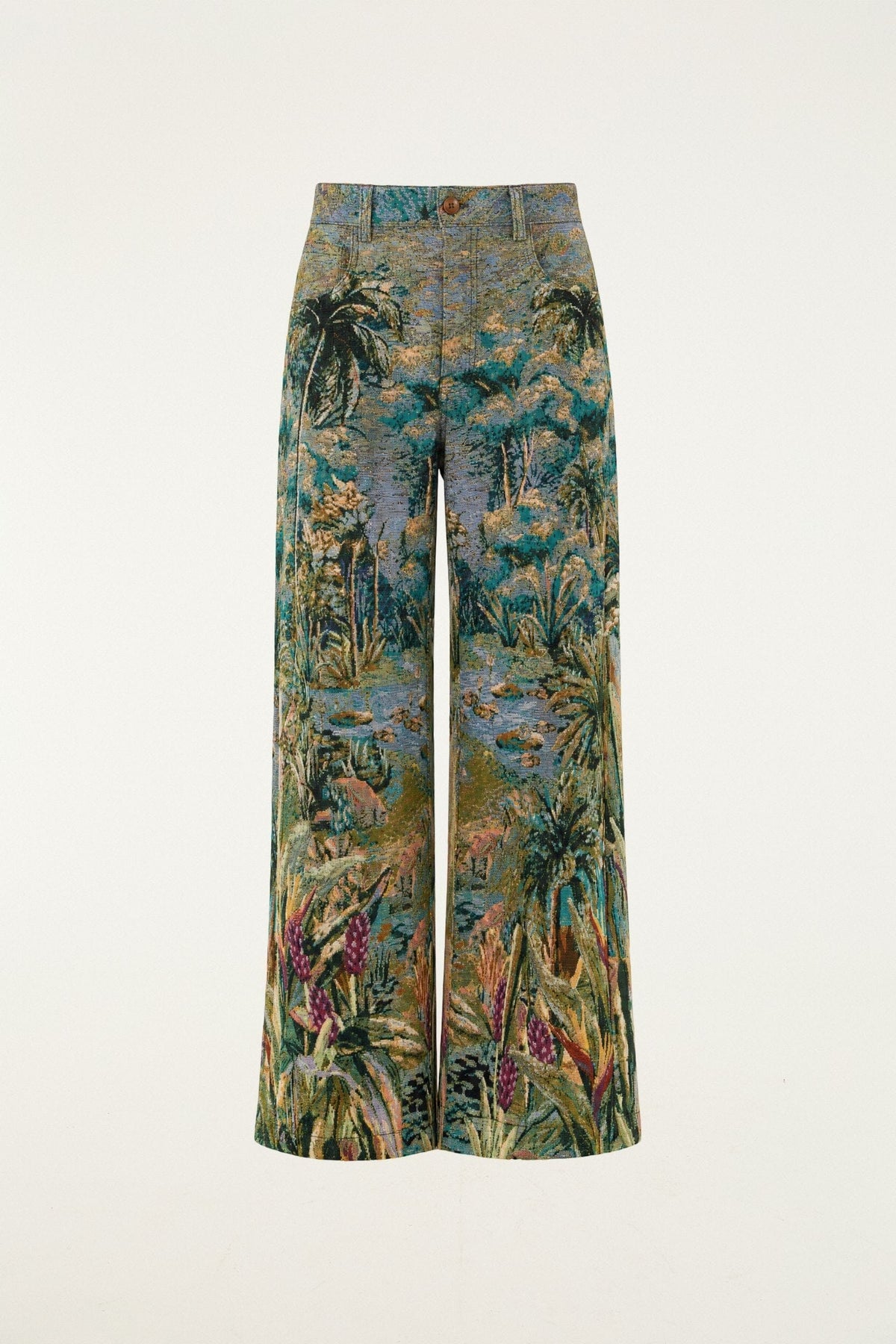 Pantalón de mezclilla Petricor Jacquard de pierna ancha