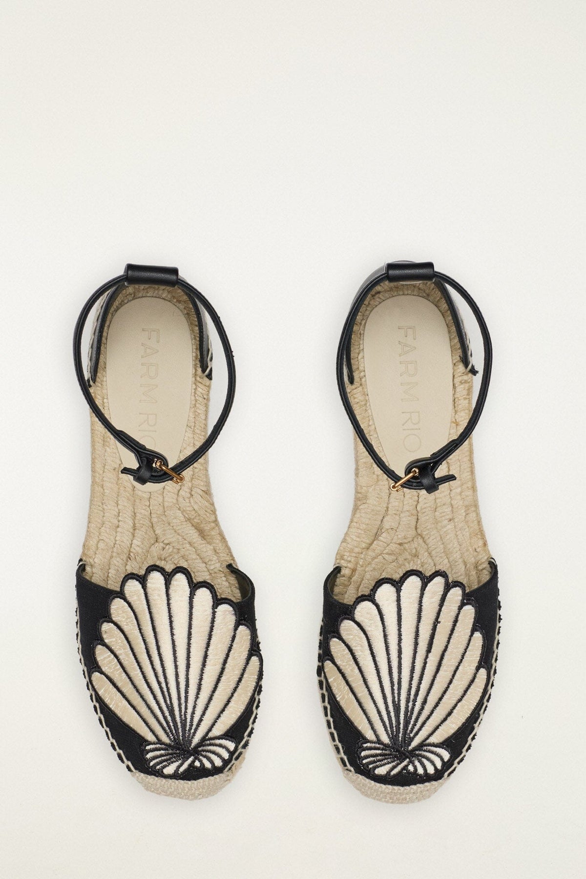 Sandalia Espadrille 3D Shell Iconic Negra
