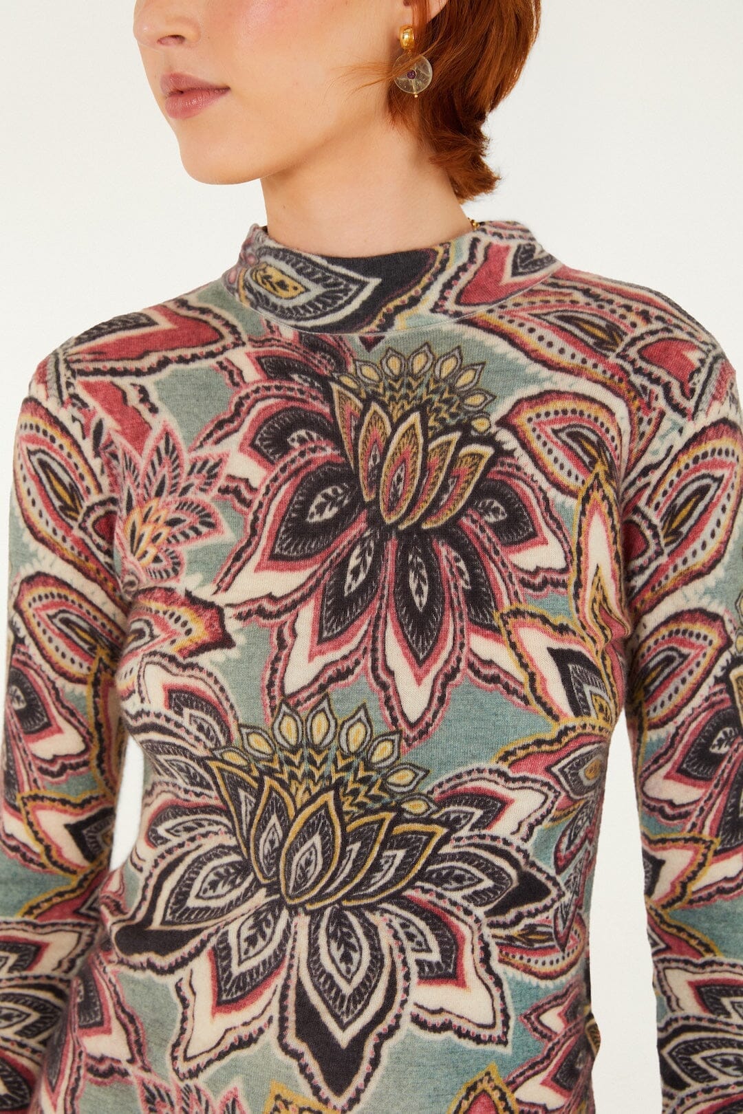 Top de punto Tapestry Flower