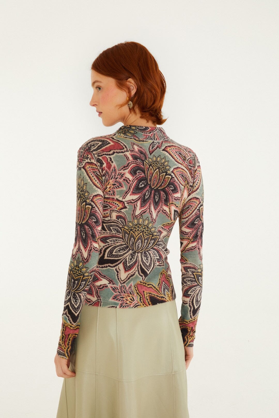 Top de punto Tapestry Flower