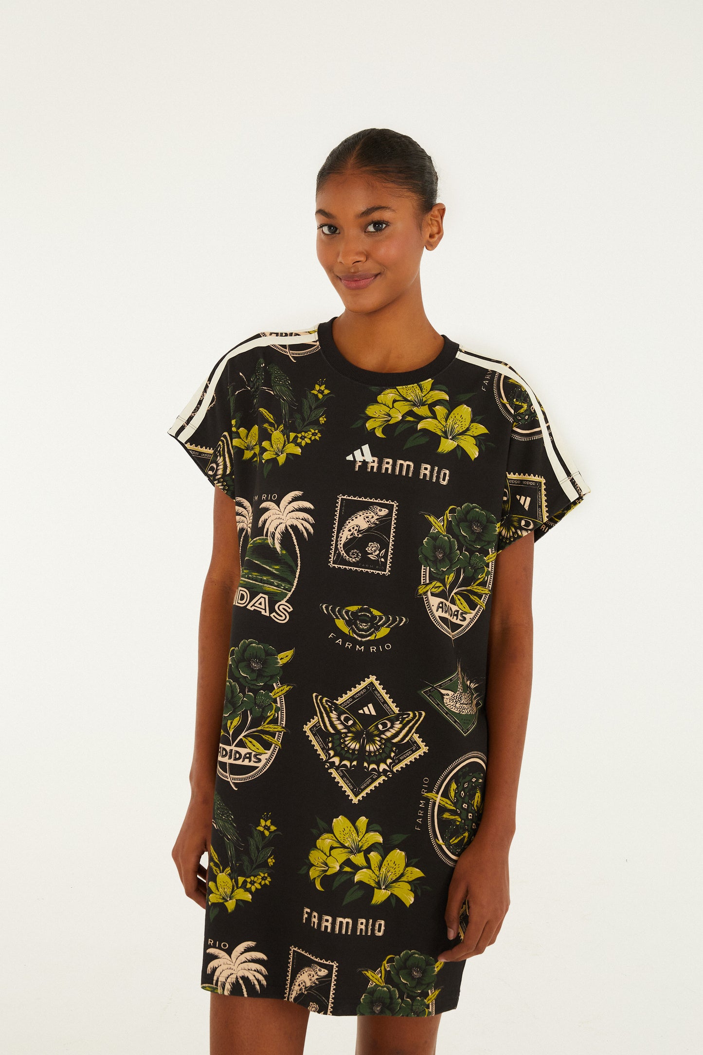 LABEL GARDEN BLACK ADIDAS T DRESS