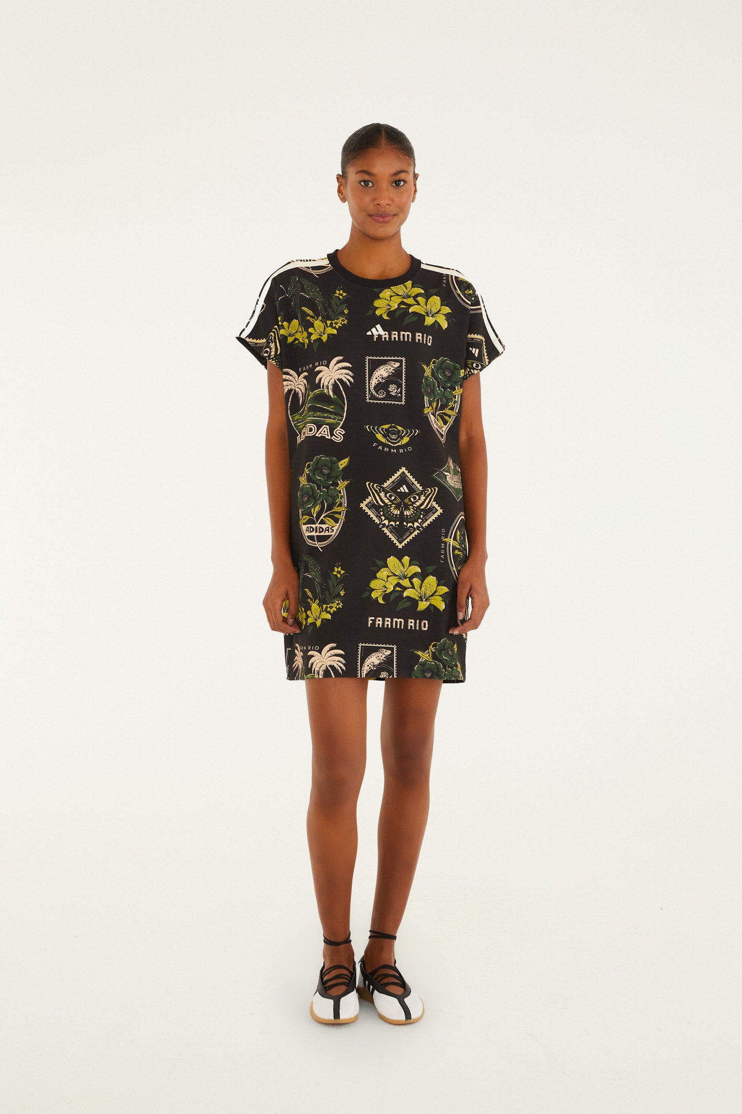 LABEL GARDEN BLACK ADIDAS T DRESS