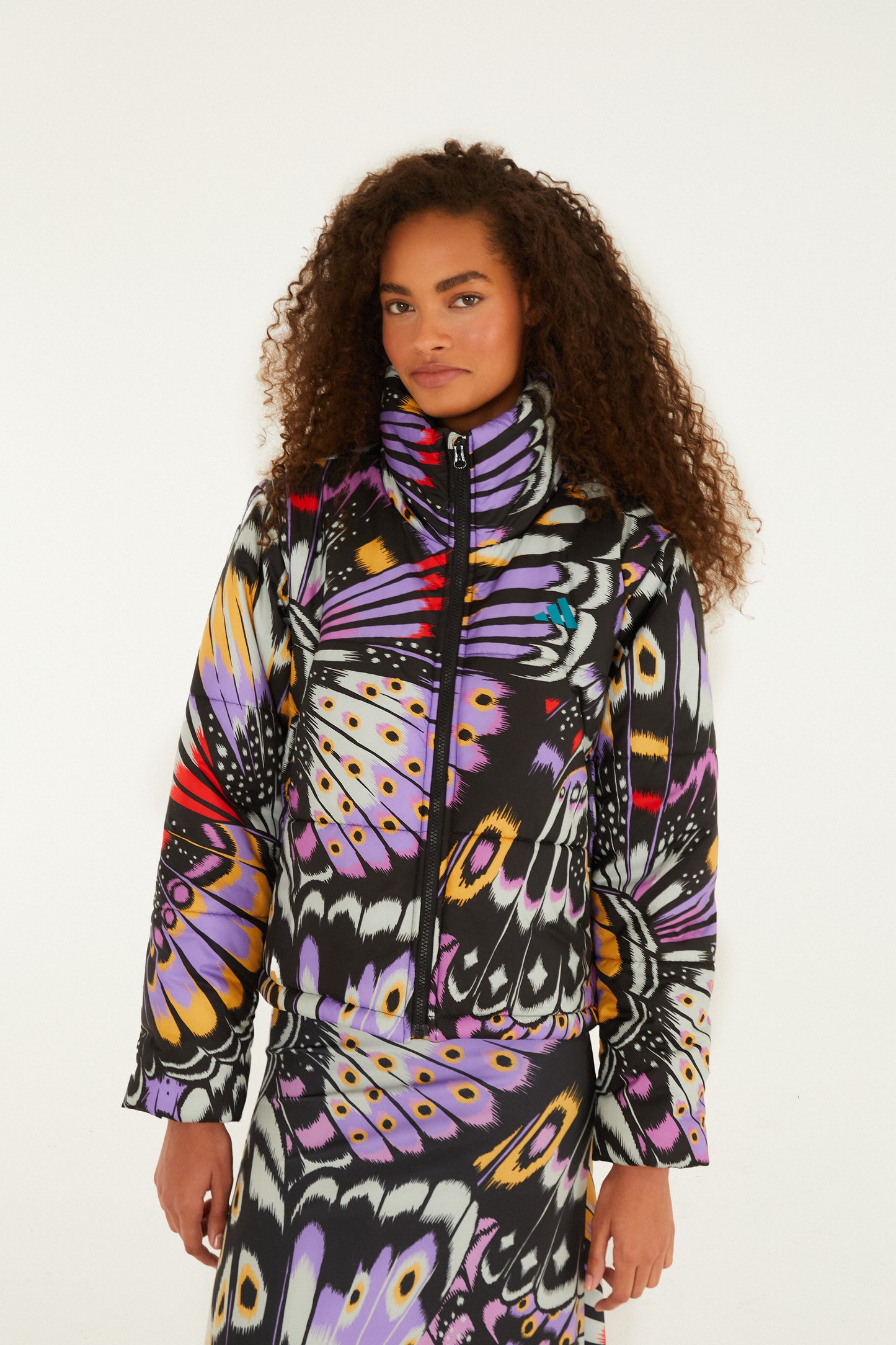 COLORFLY LILAC ADIDAS PUFFER JACKET