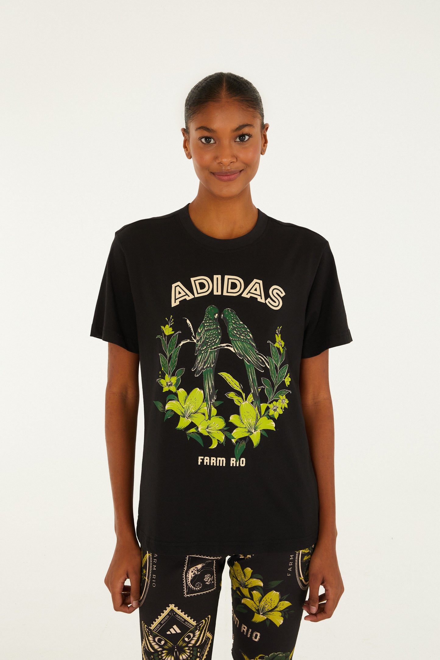 BIRDS BLACK ADIDAS T-SHIRT