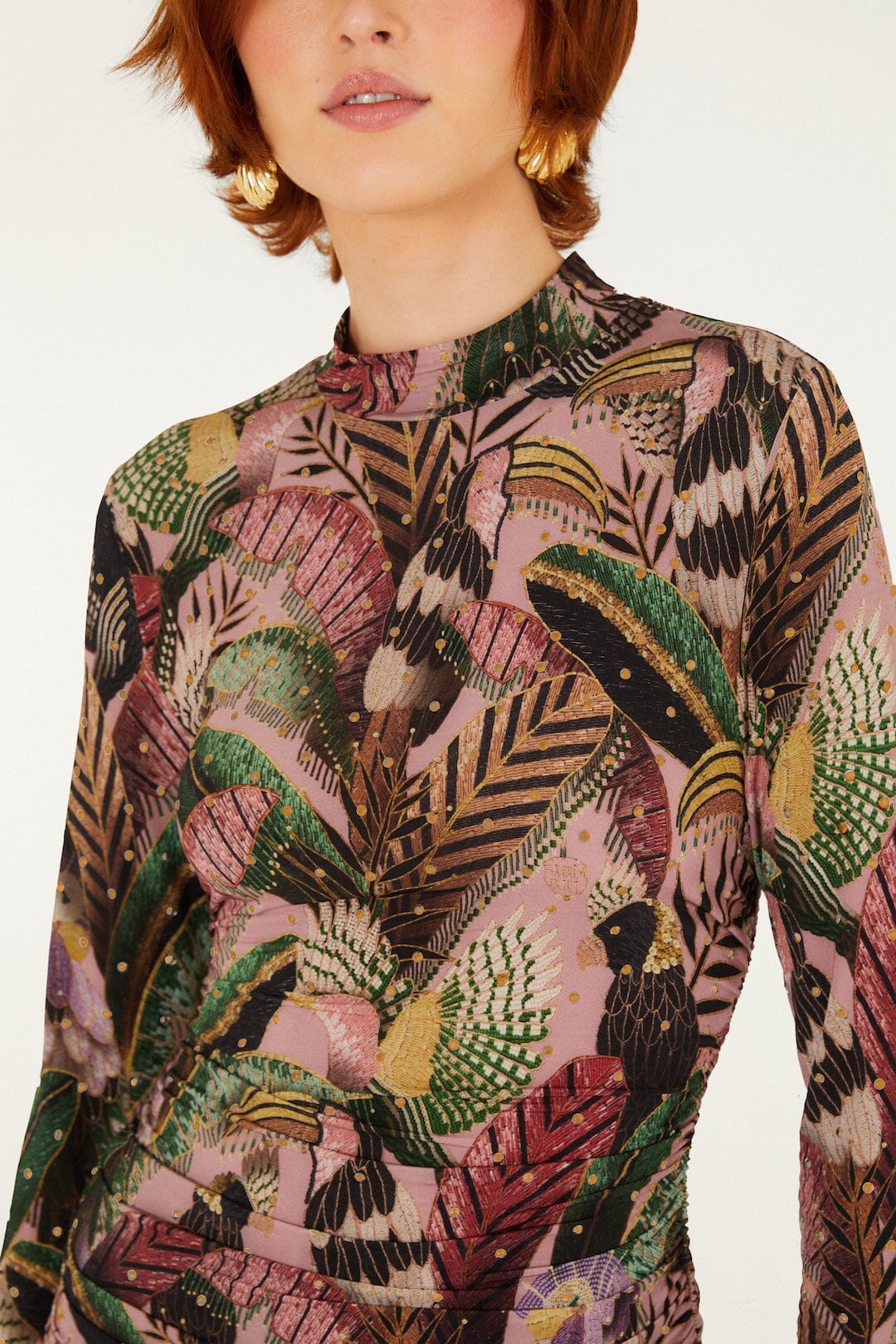 Blusa de Jersey Birds Blush