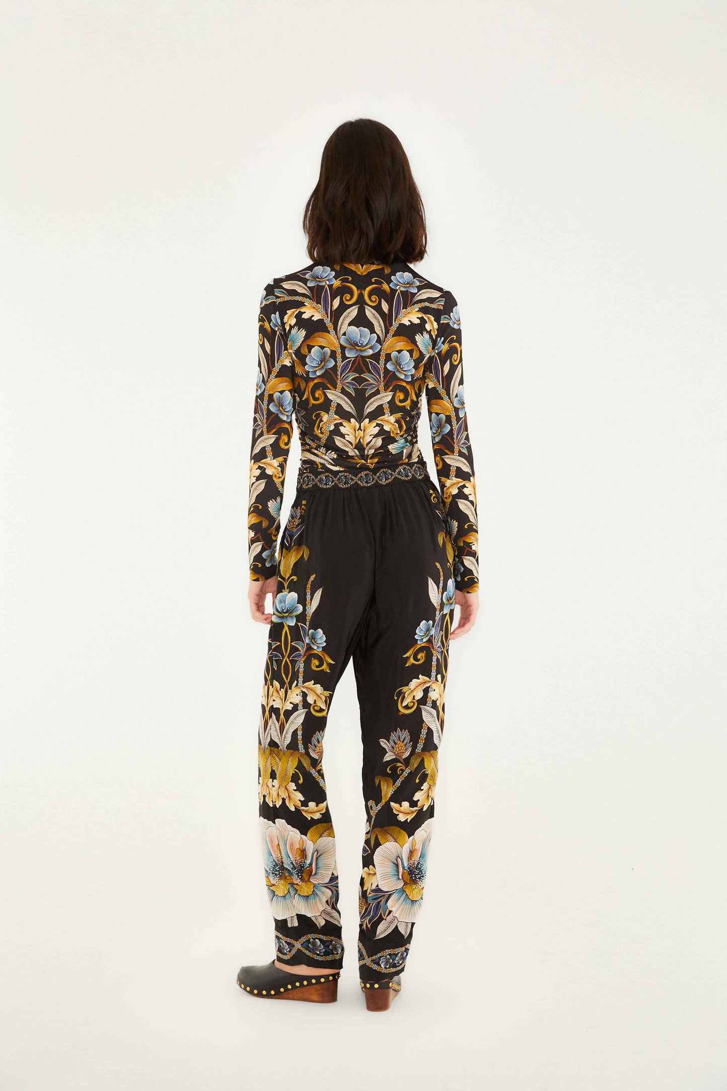 Pantalón Flowerful Garden negro