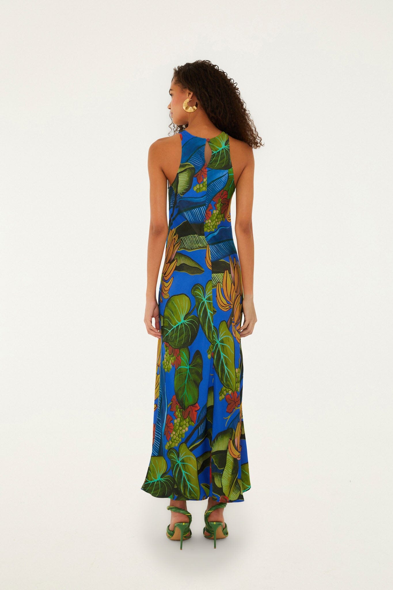Maxi Vestido Azul Banana Grapes sin Mangas