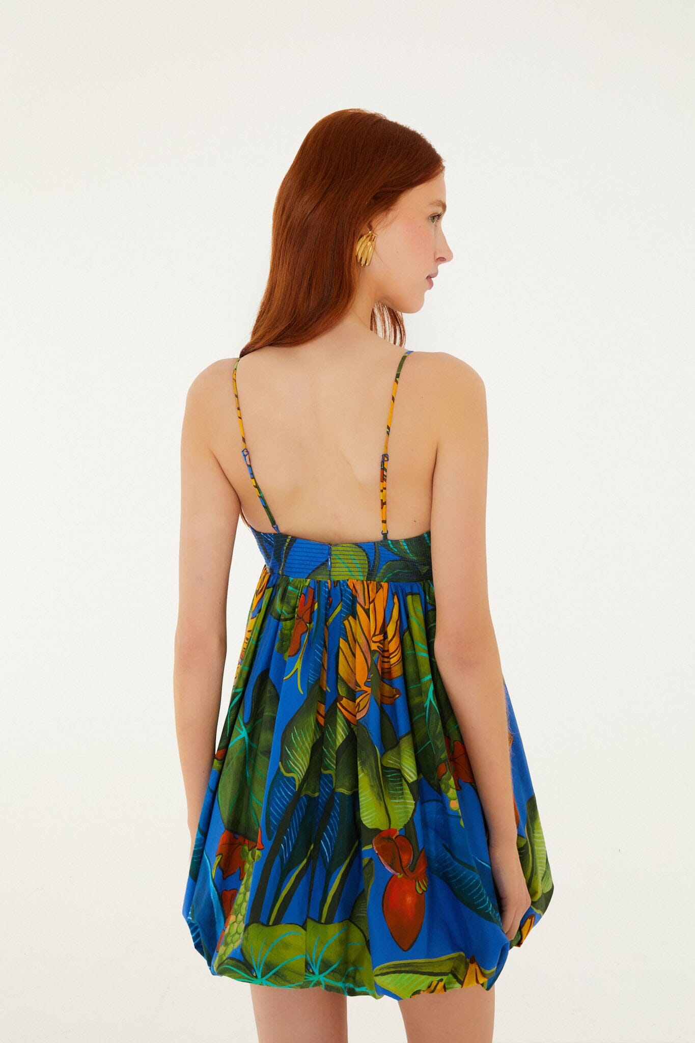 Vestido Mini Azul Banana Grapes sin Mangas