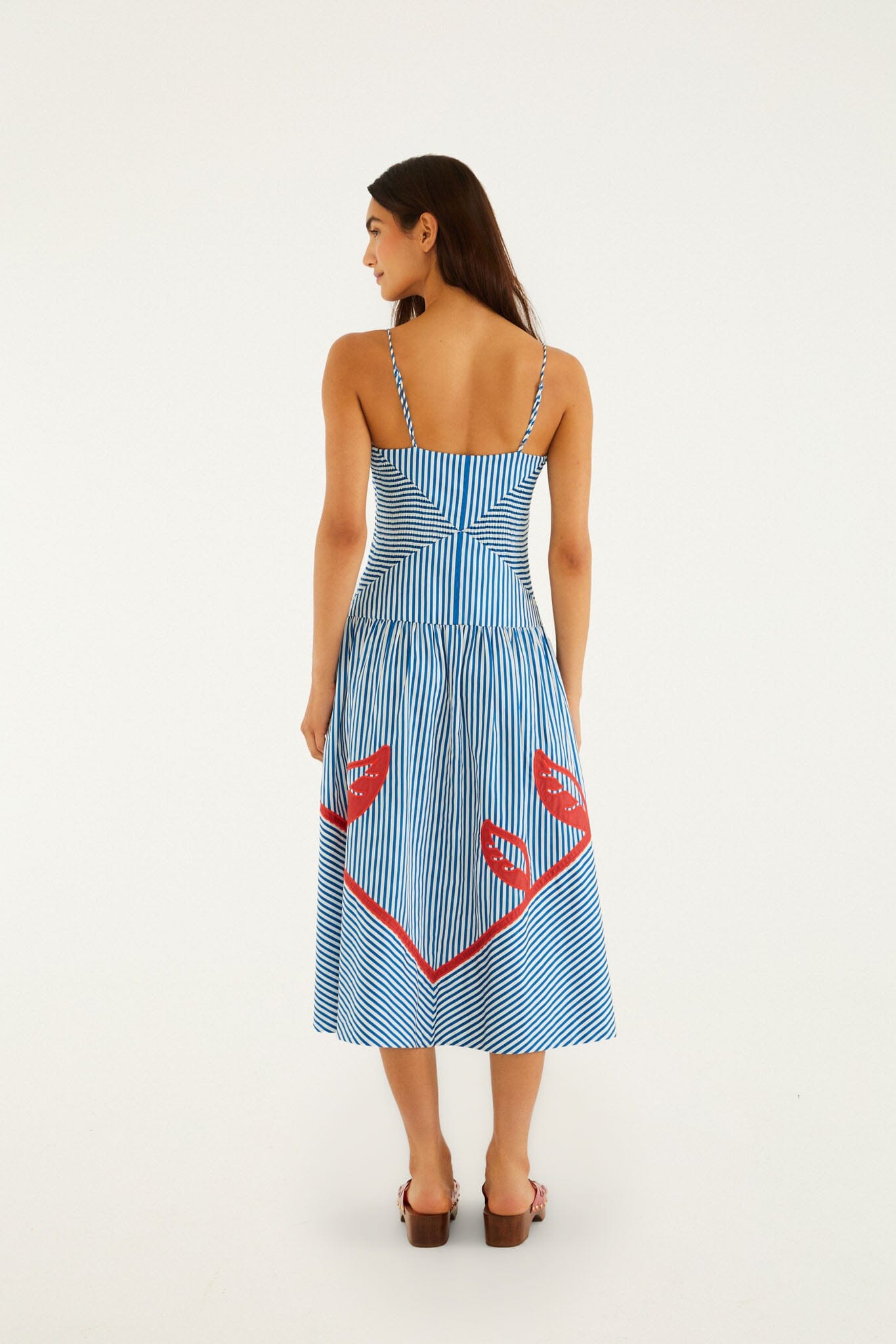 Vestido Midi Azul Sky Stripes sin Mangas