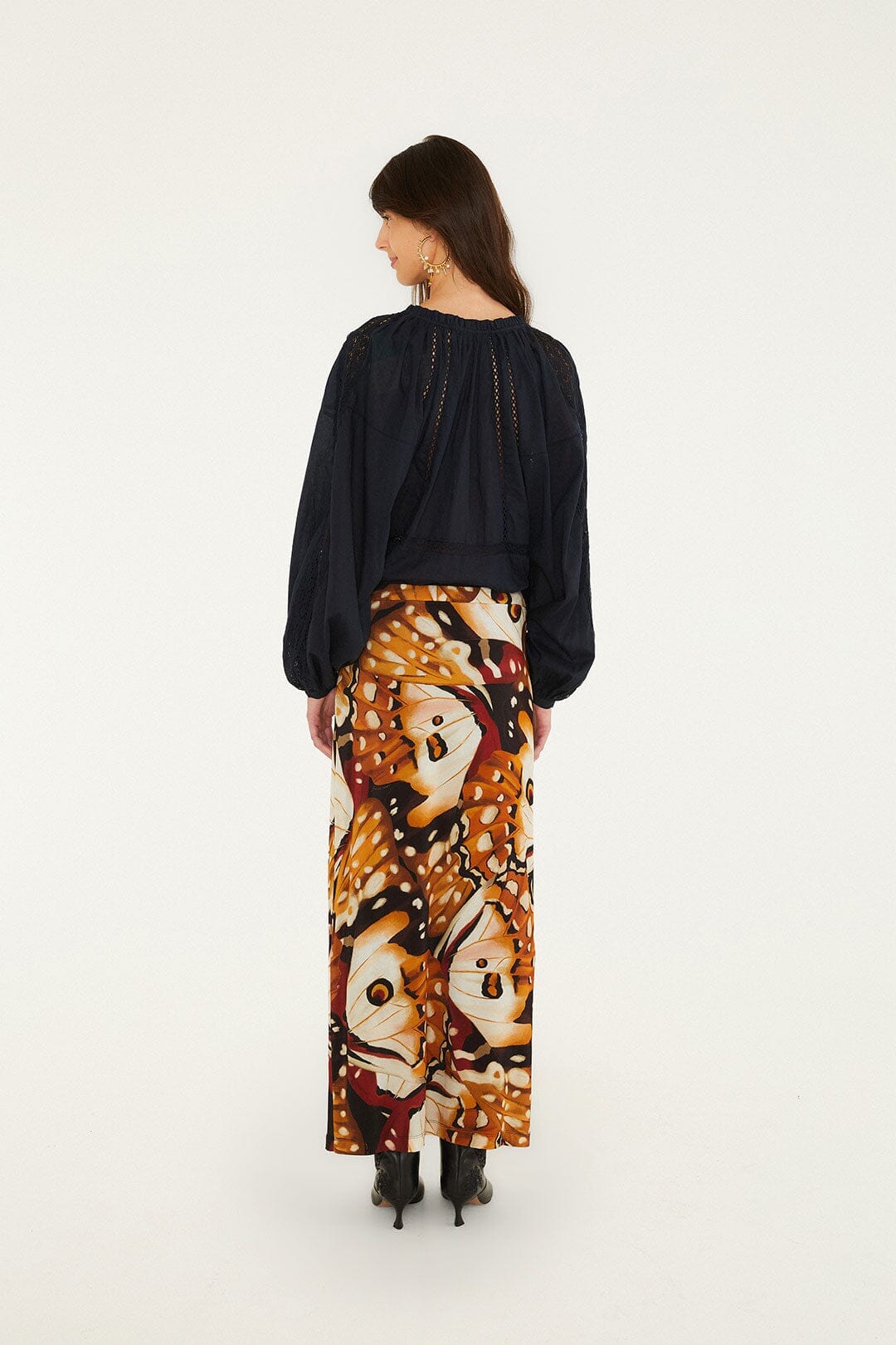 Falda midi de jersey Borbofly
