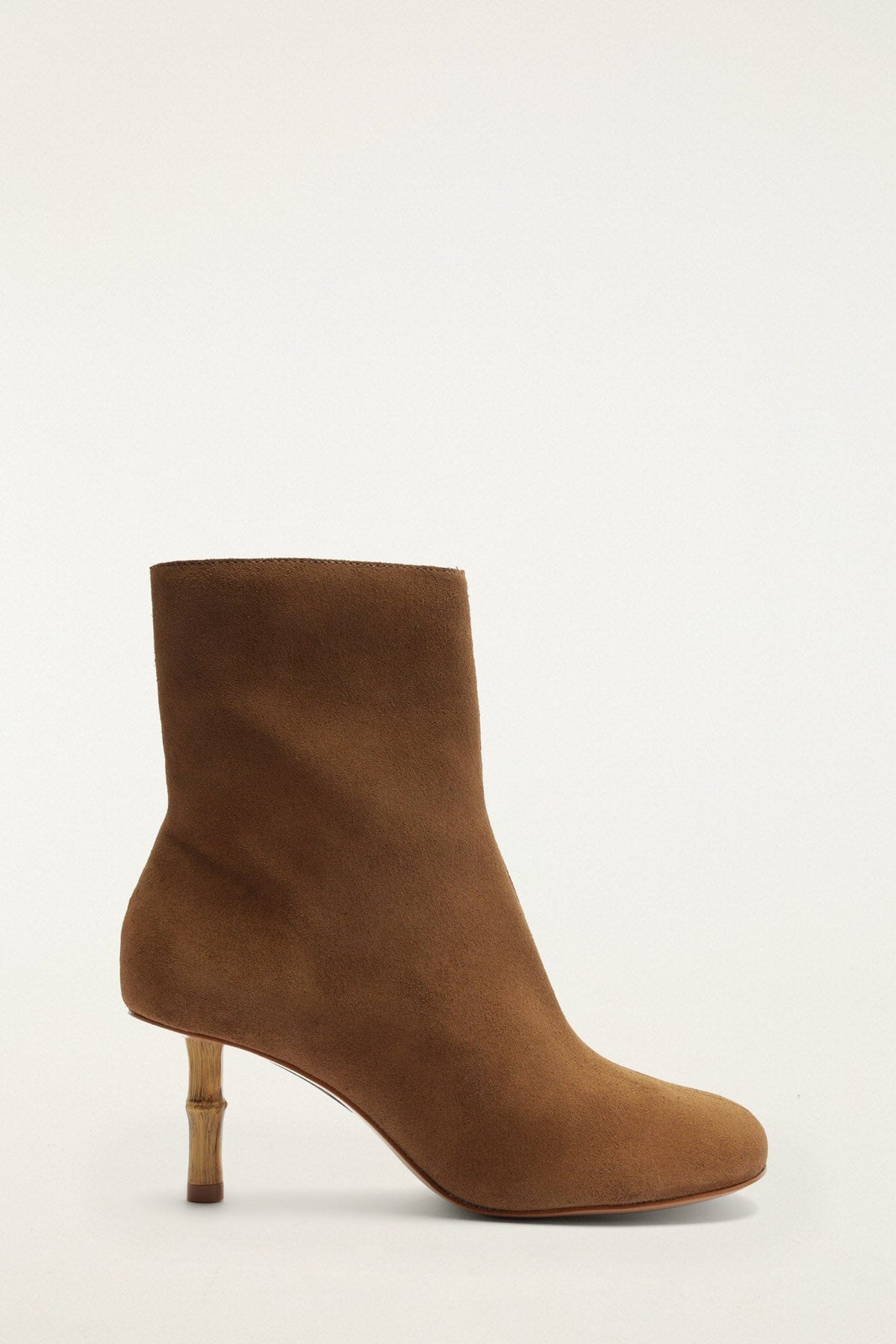 Bootie de Ante Café con Tacón Bamboo