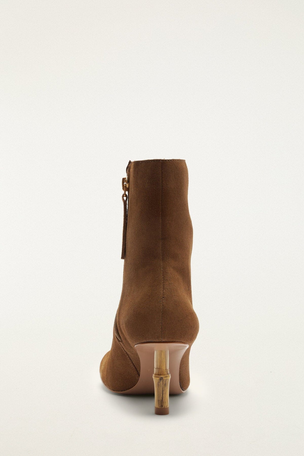 Bootie de Ante Café con Tacón Bamboo