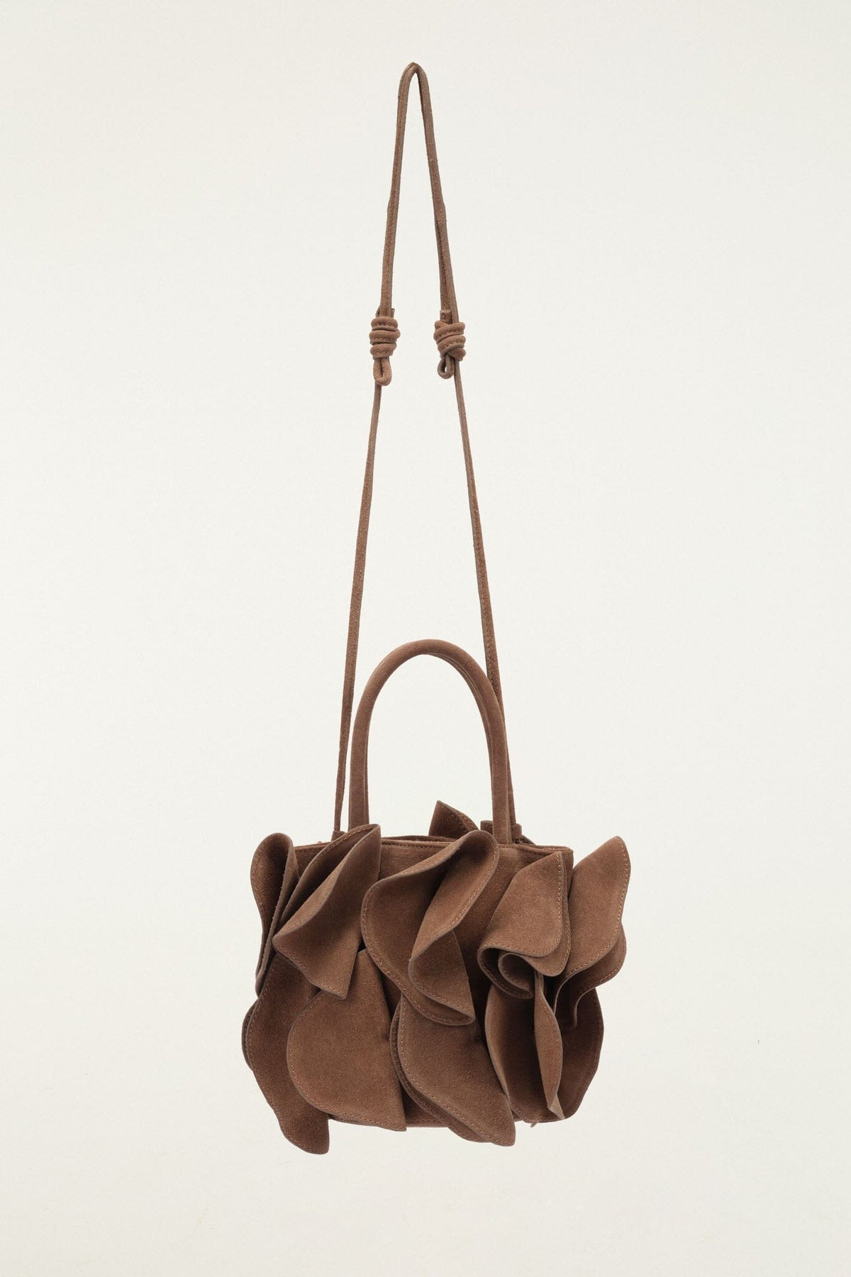 Bolsa de Ante Café con Flor