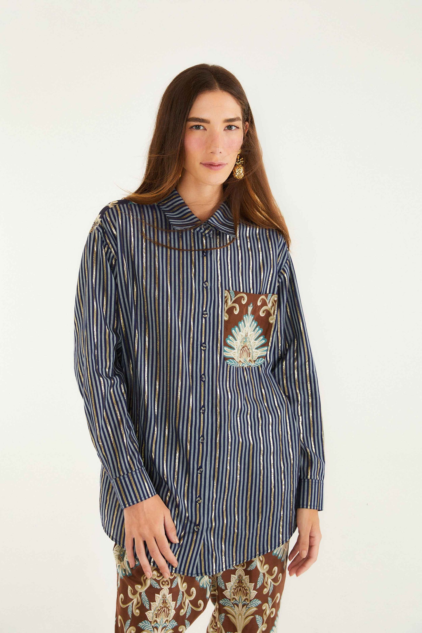 Camisa Arabesque Maravilla Marrón