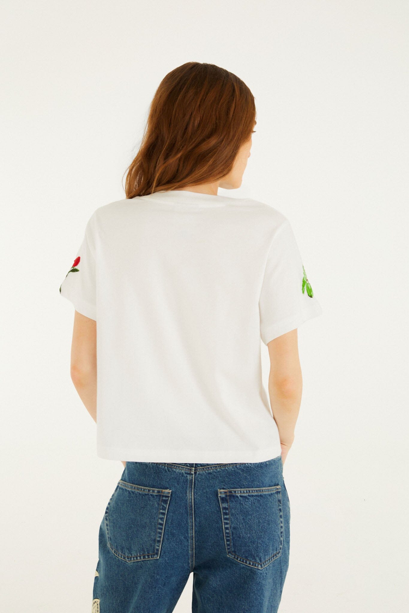 Playera Blanco Hueso Bordada Cool Day