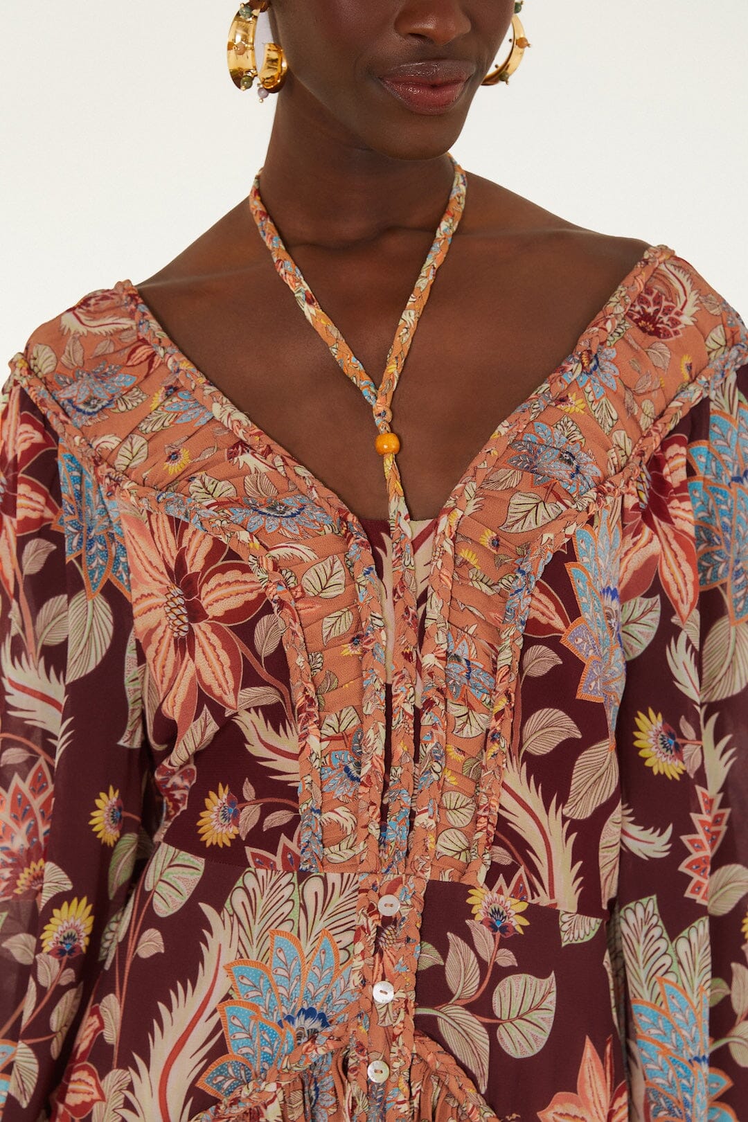 Mini Vestido Delhi Floral Mixed