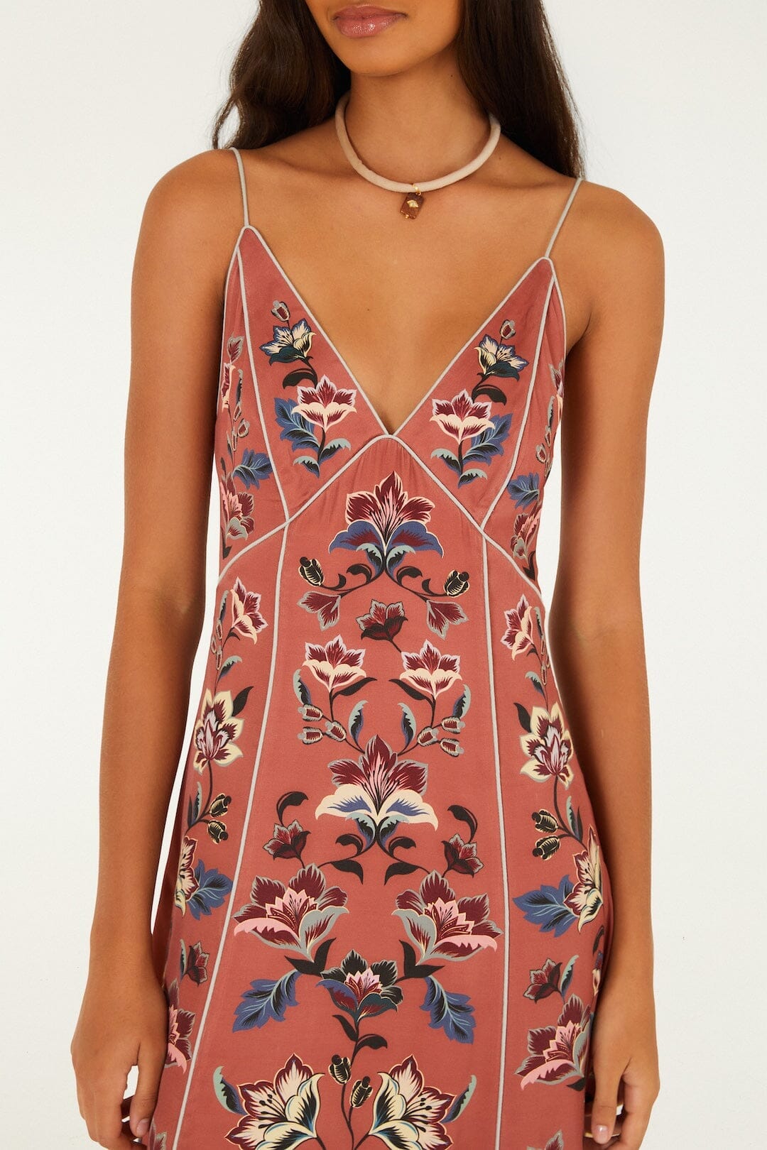 Maxi vestido lencero Floral Beauty Tapestry sin mangas