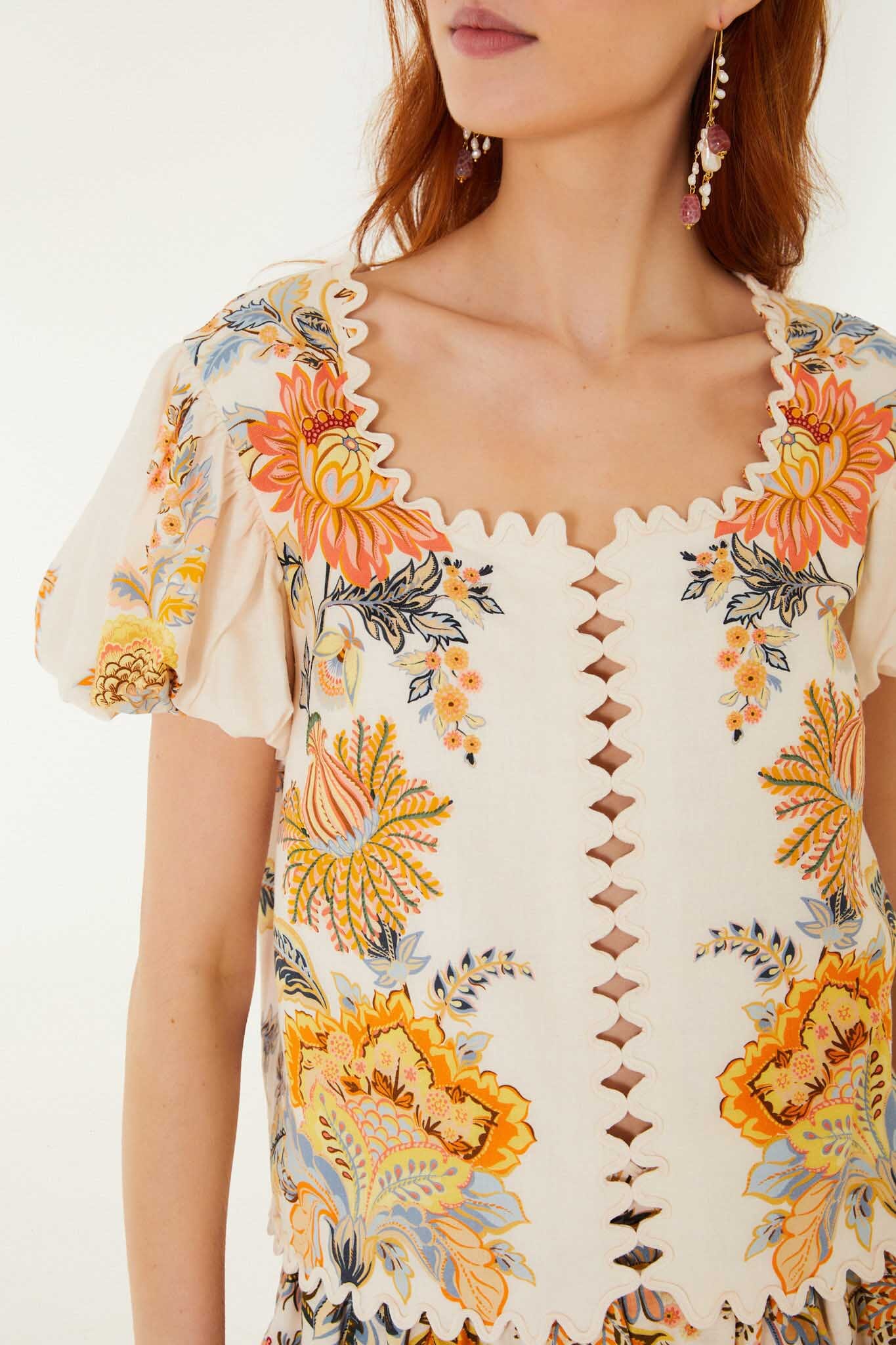 Blusa Rosa Claro Ligia de Manga Corta