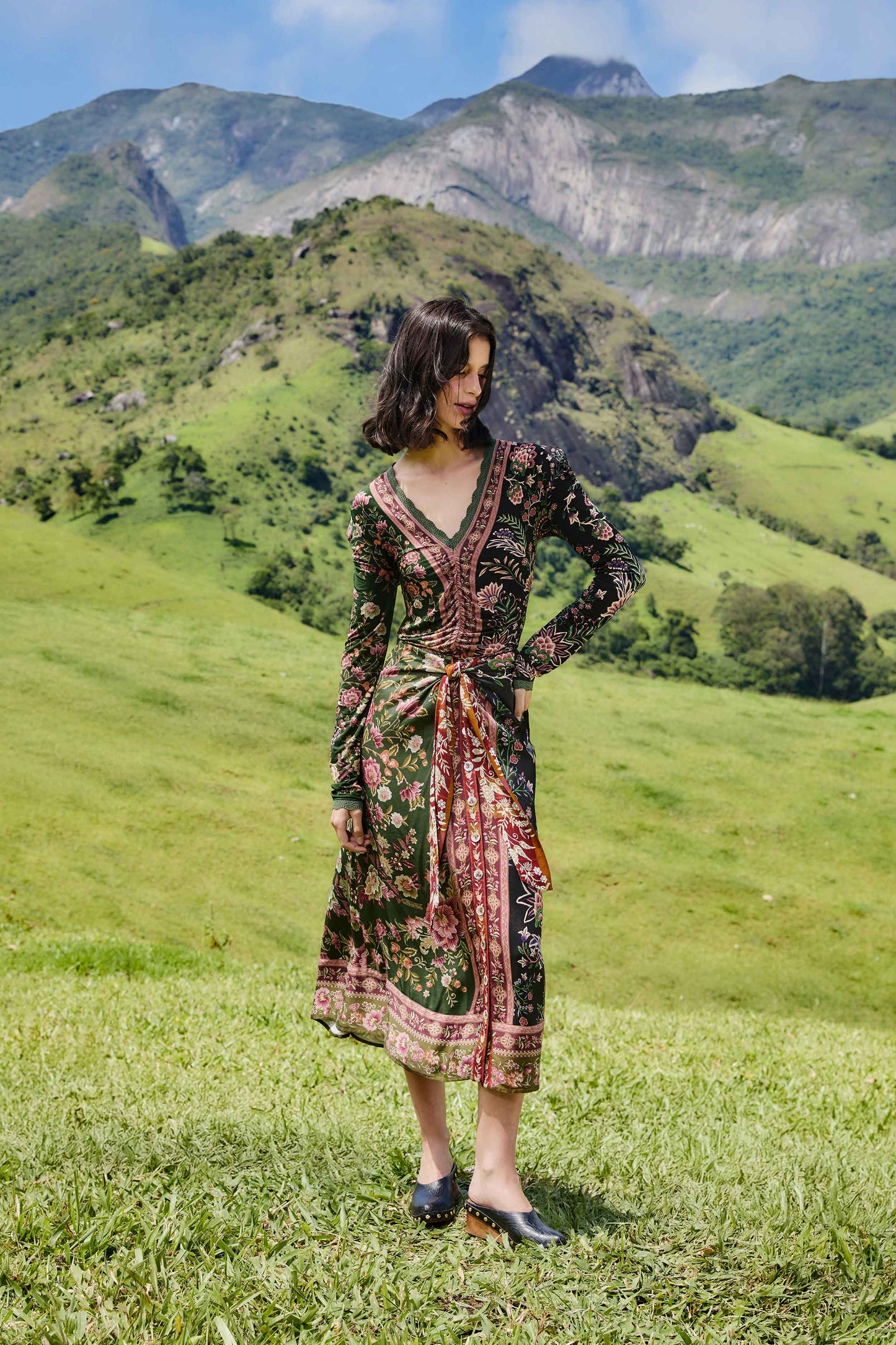 Falda Midi Jardín de invierno Lenzing Ecovero Viscosa