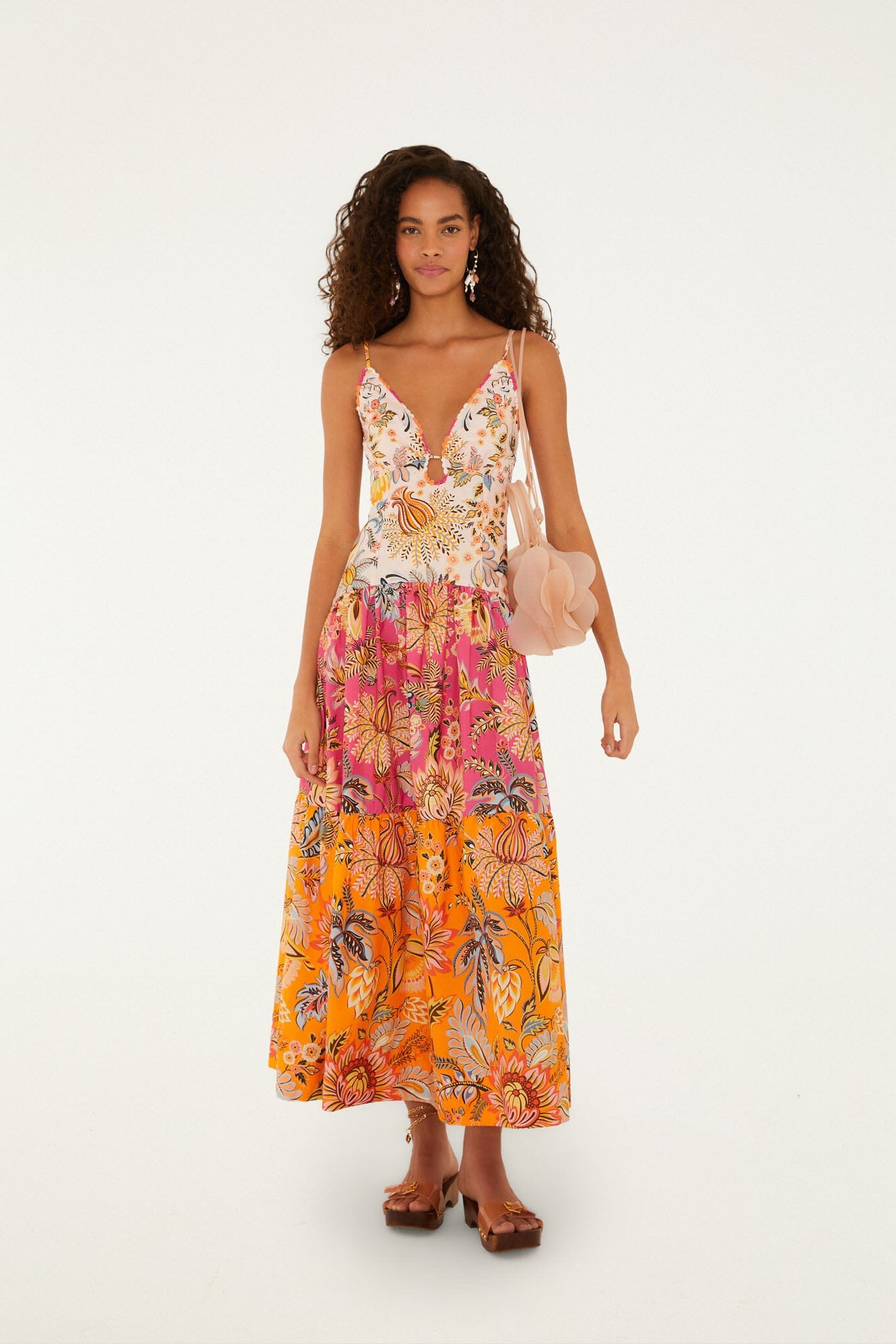 Maxi Vestido Multicolor Ligia Floral Mix