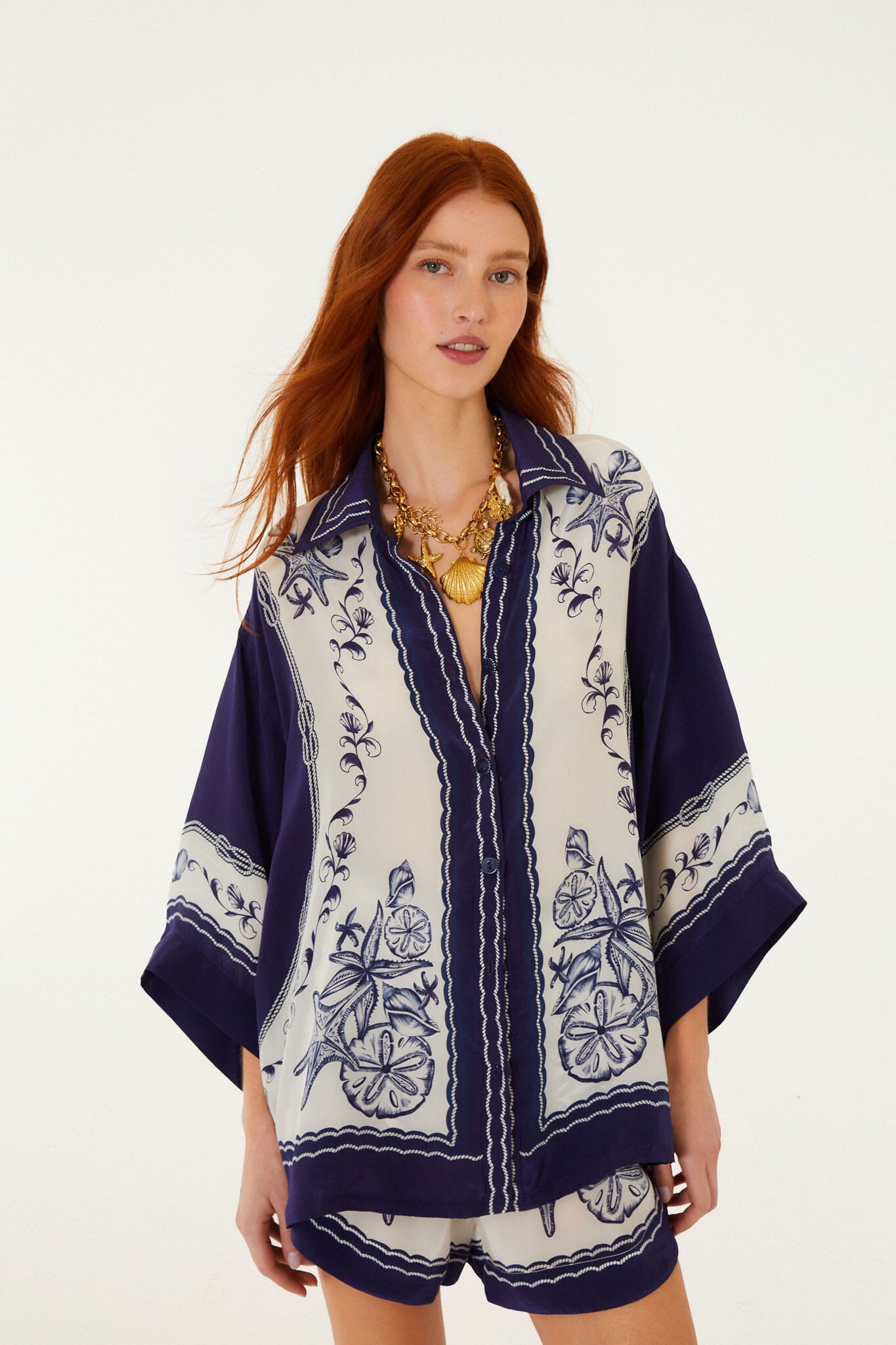 Camisa Blanco Hueso Coast con Pañuelo