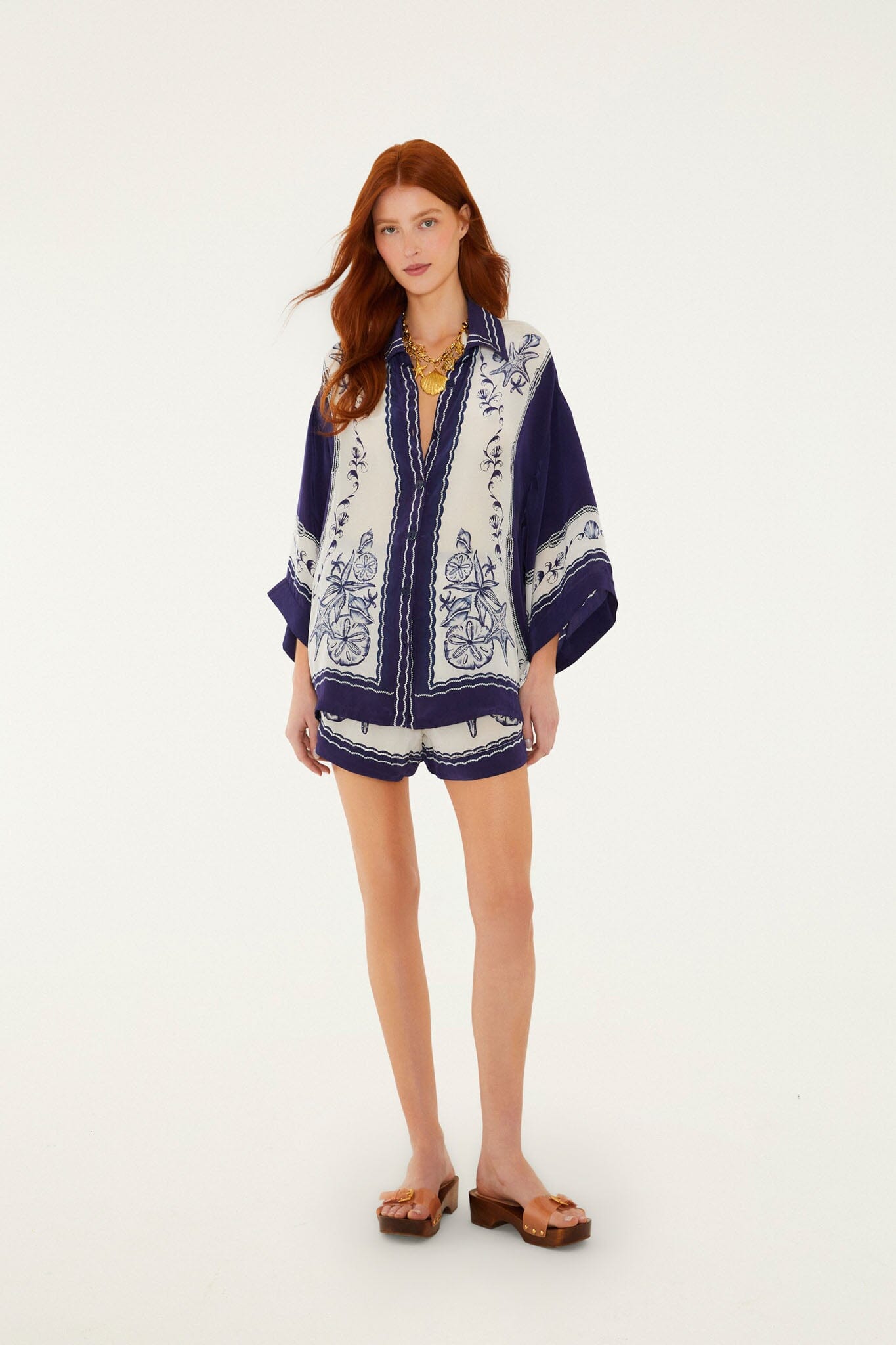 Camisa Blanco Hueso Coast con Pañuelo