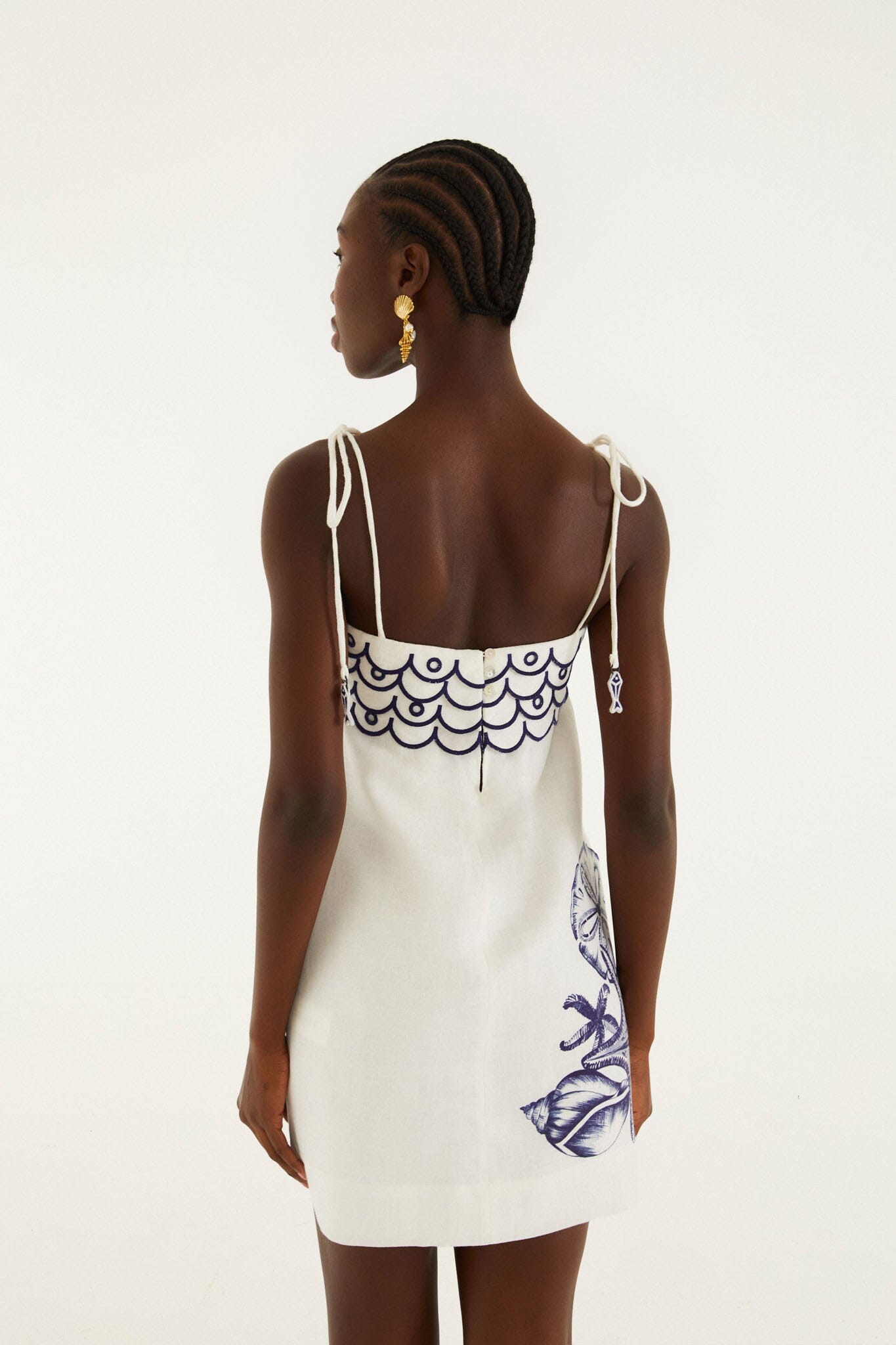 Vestido Mini Blanco Hueso Coast Stars
