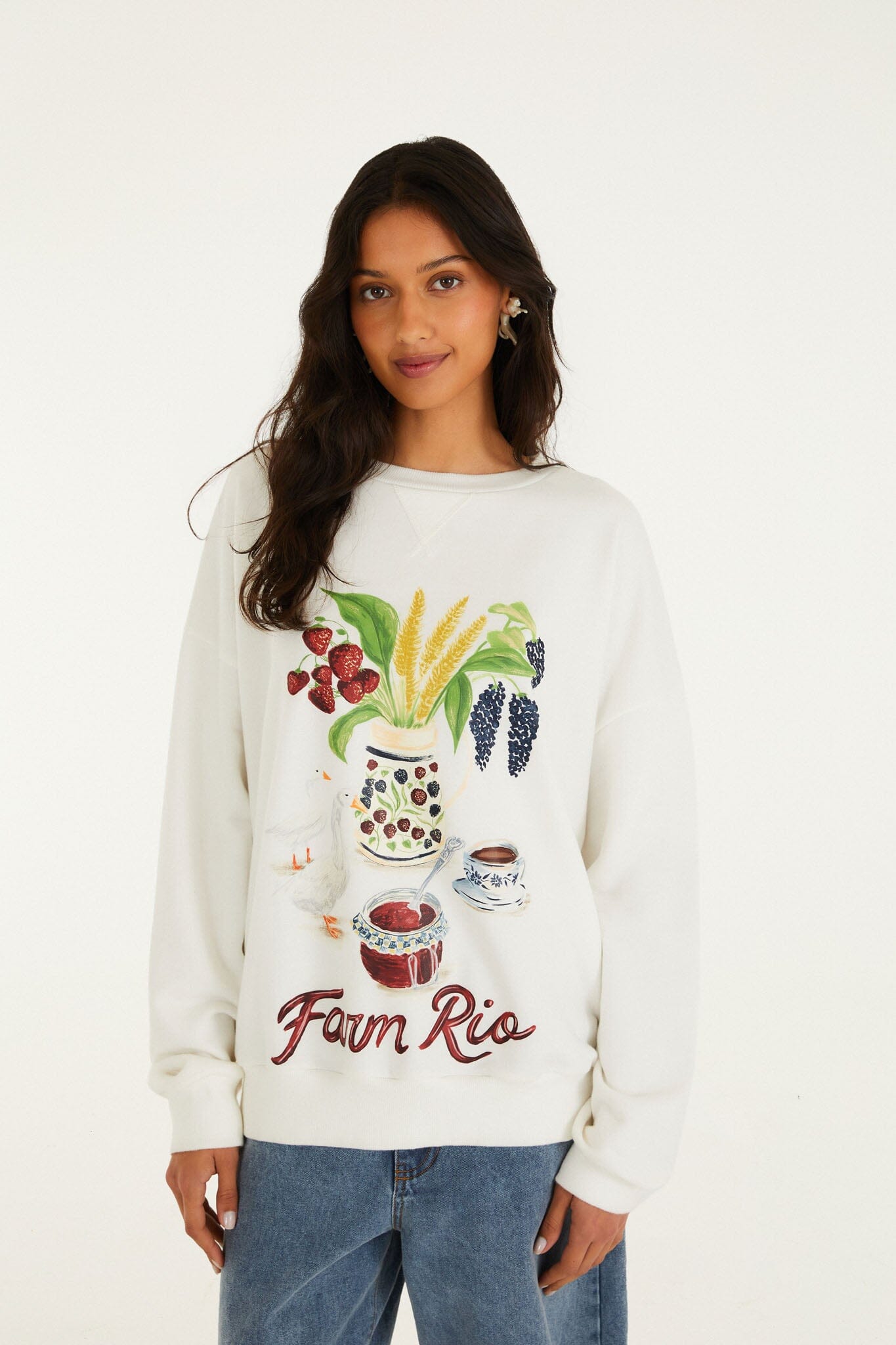 Sudadera Country Table Blanco Hueso