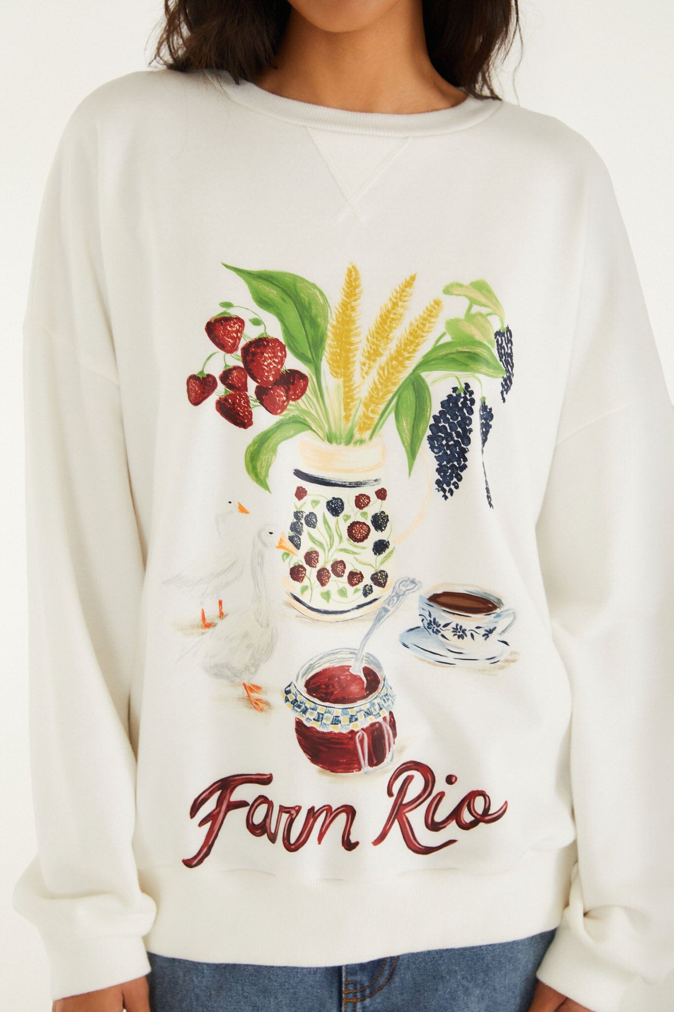 Sudadera Country Table Blanco Hueso