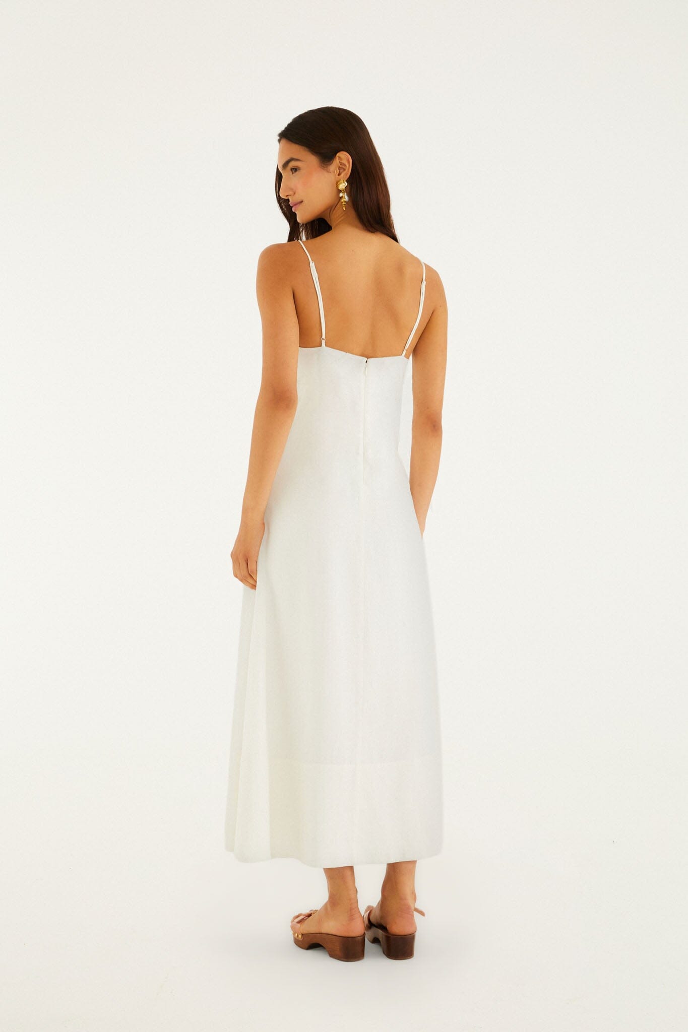 Maxi Vestido Blanco Hueso Paper Boat 3D