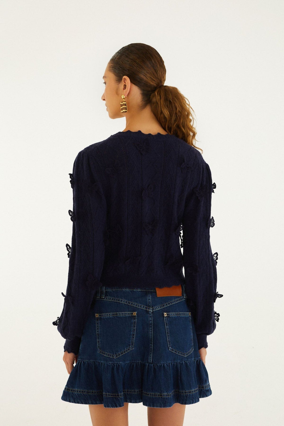 Cardigan de Punto Richelieu 3D Butterflies
