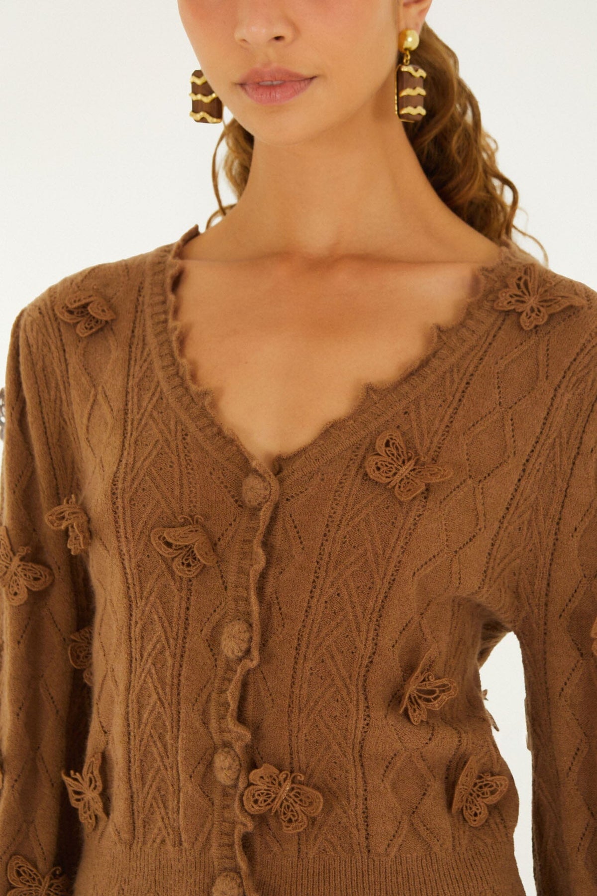 Cardigan de Punto Richelieu 3D Butterflies