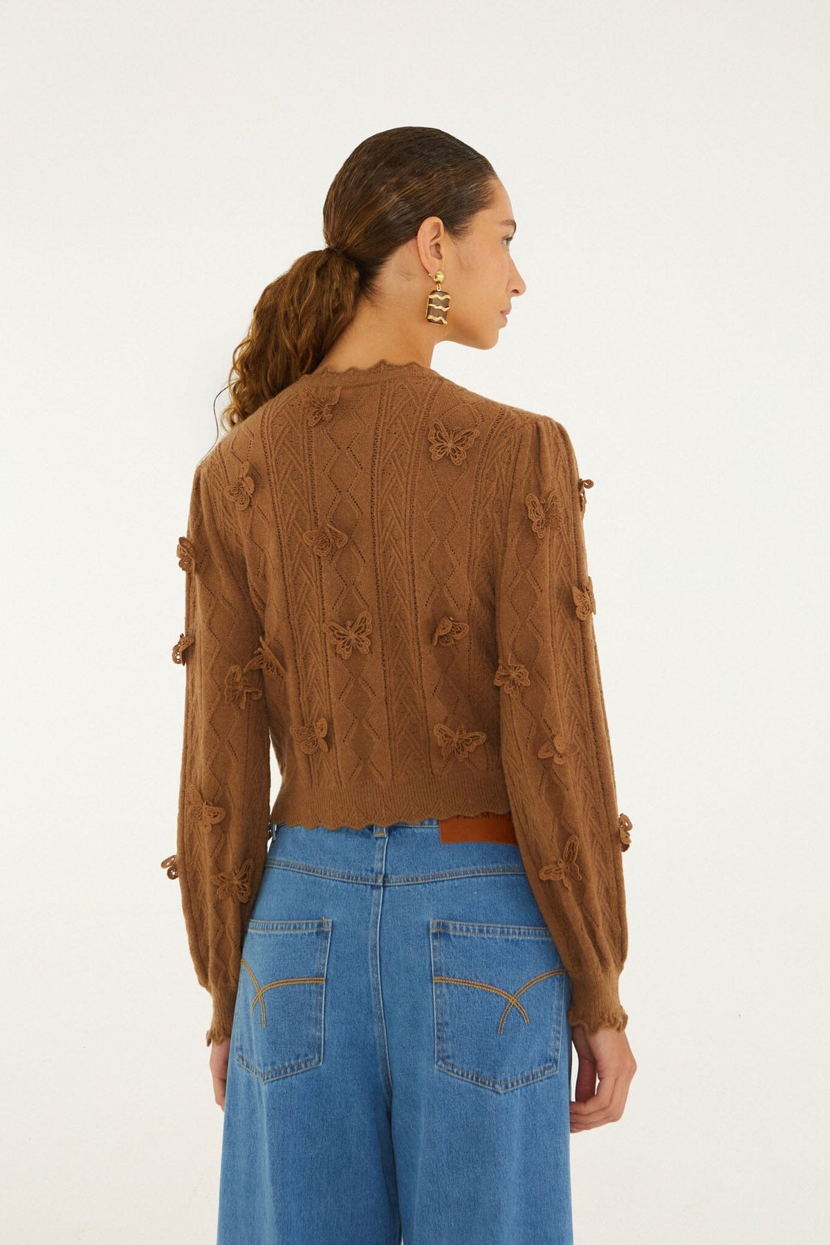 Cardigan de Punto Richelieu 3D Butterflies
