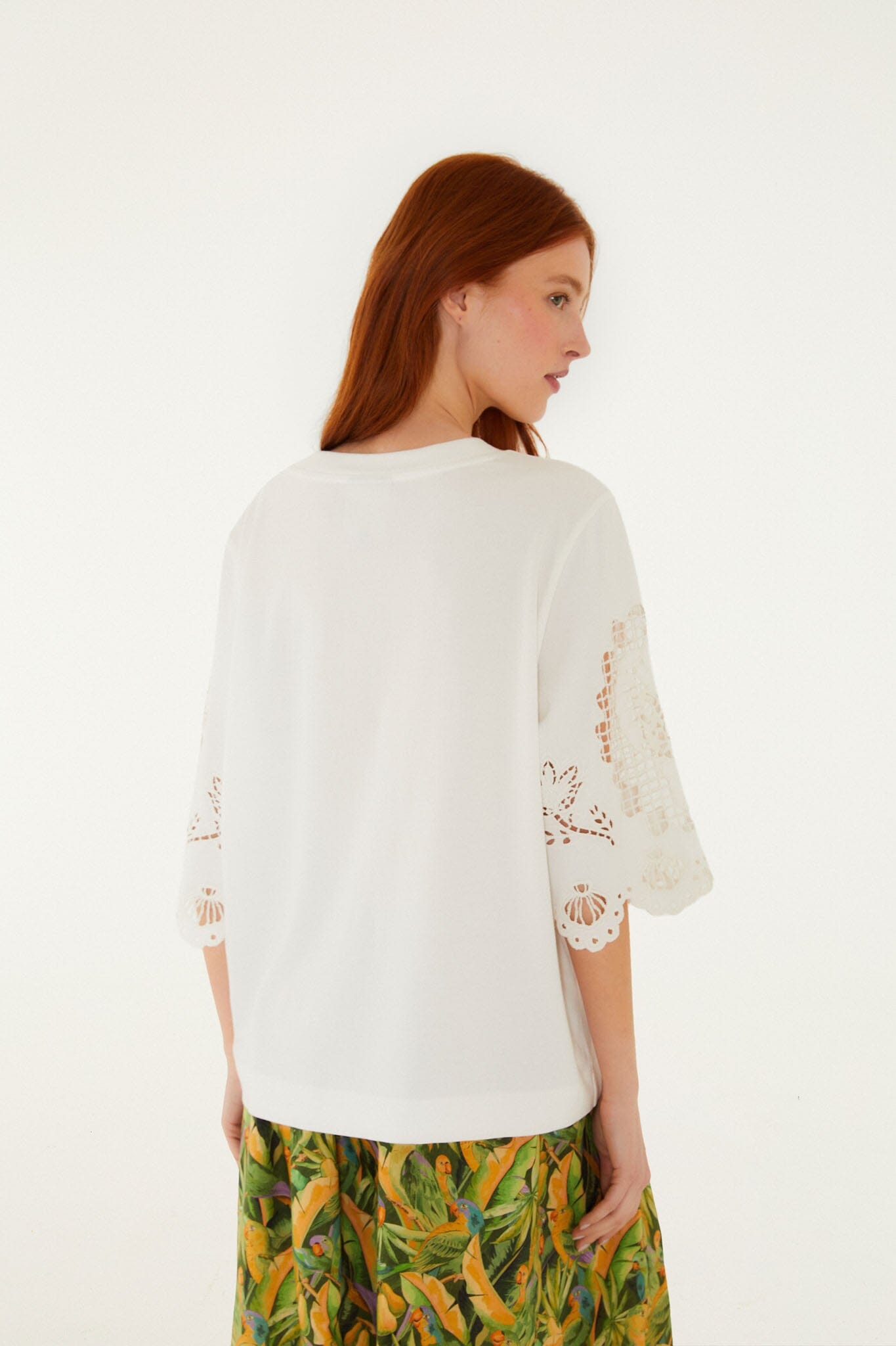 Playera Blanco Hueso Ropes and Birds Richelieu