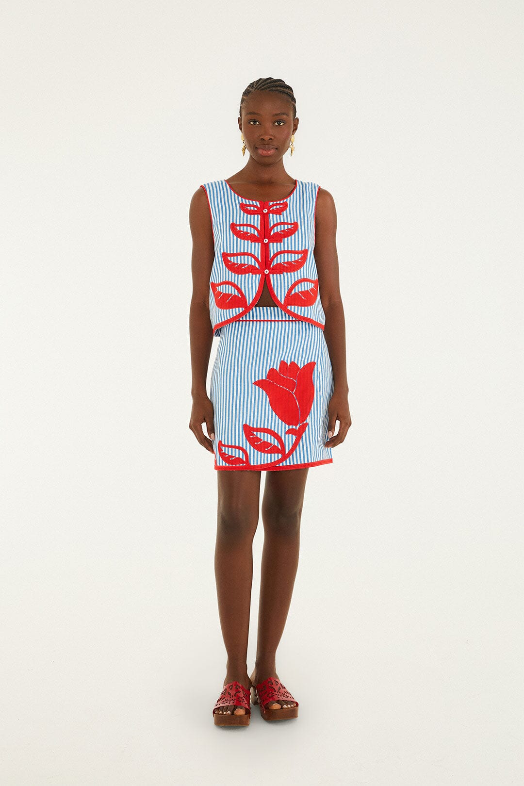 Falda Mini Azul Sky Stripes